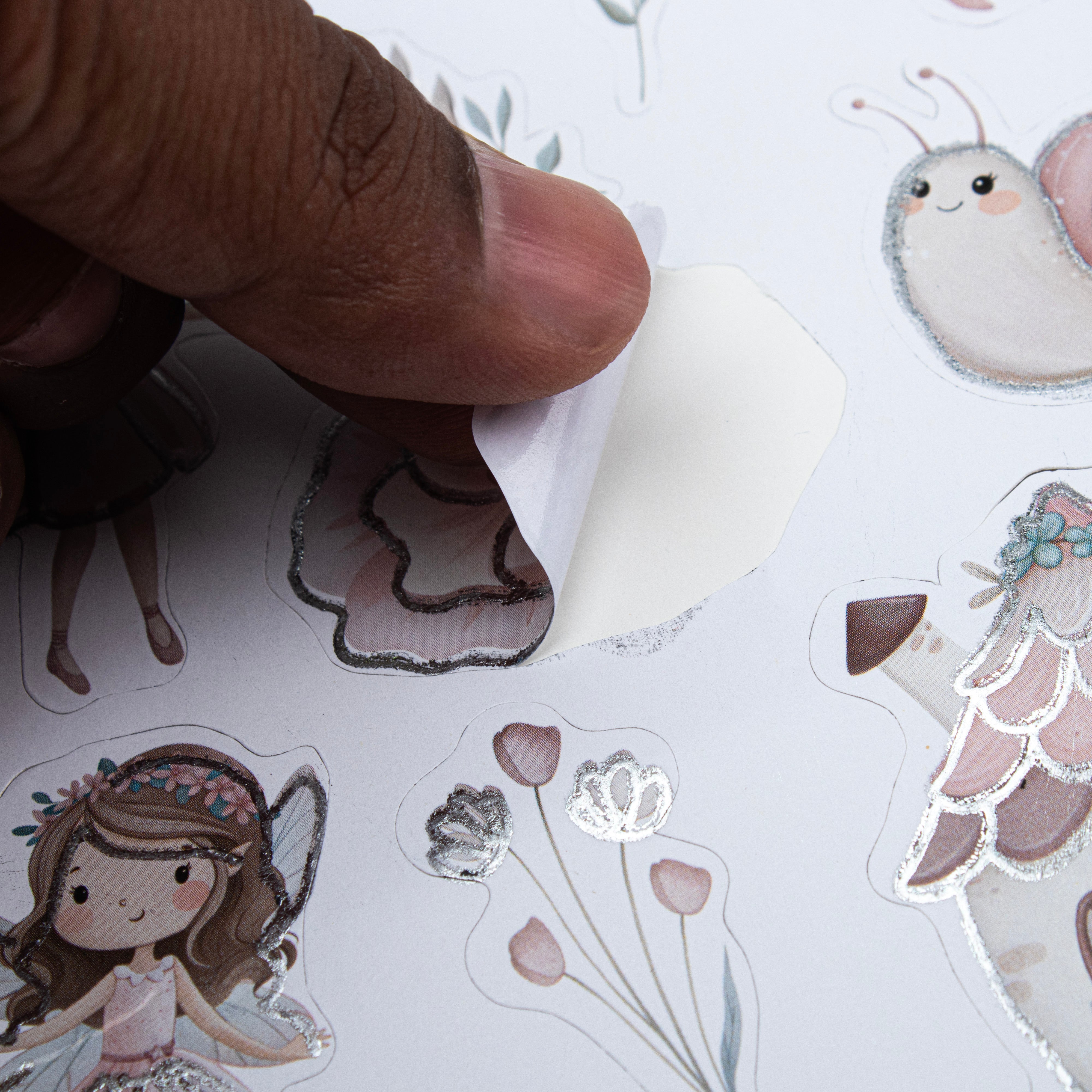 Peel off Foil Sticker Flutter Beauty Approx 12.20 X 5.11cm 1 Sheet
