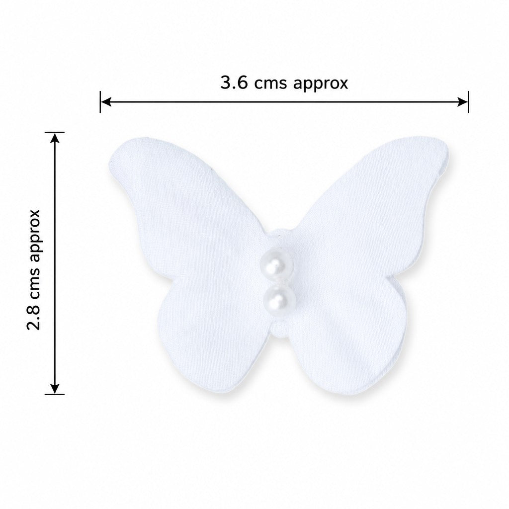 Handmade Flowers Dreamy Flutter Frosty White 20pc