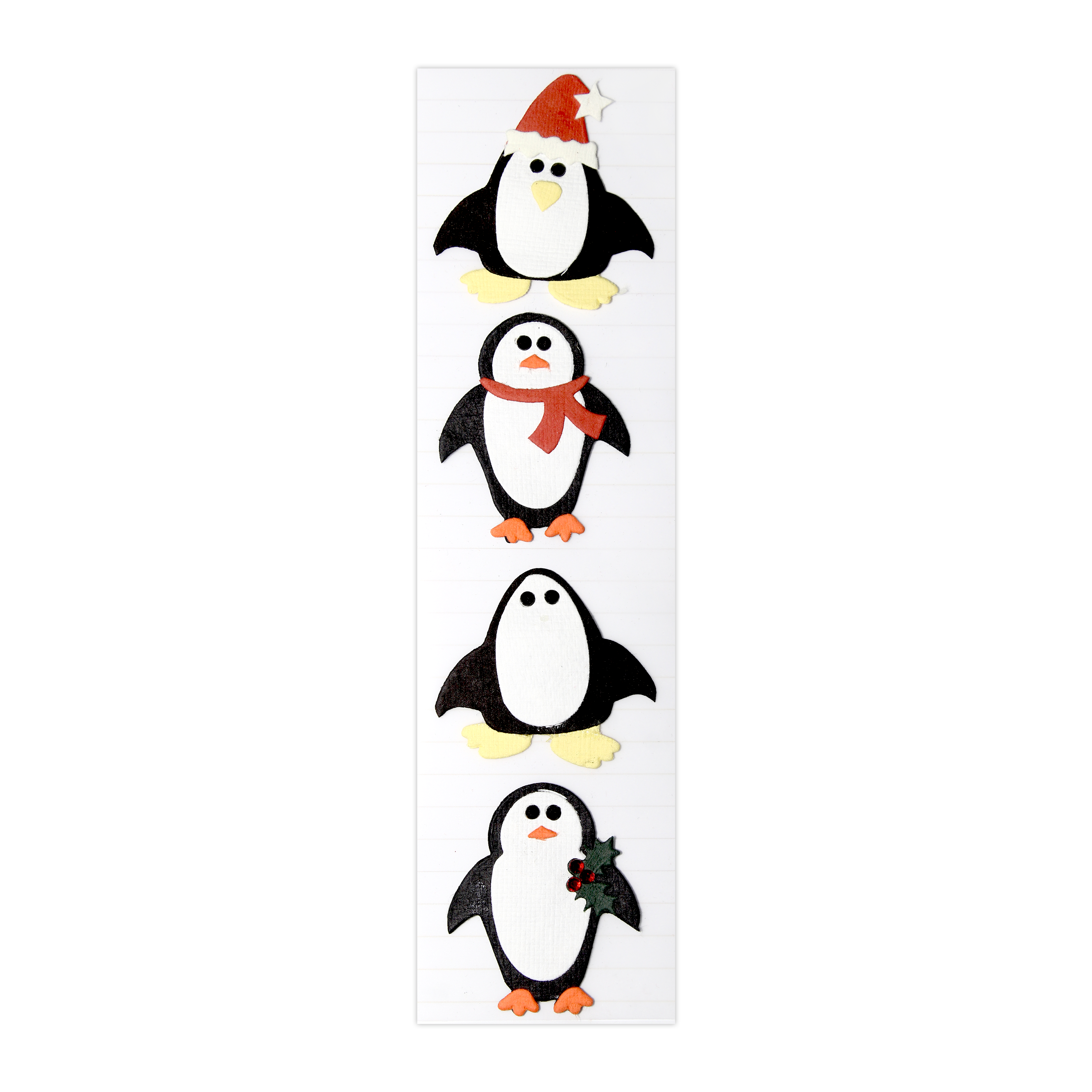 Christmas Felt Emb Penguin 4Pcs