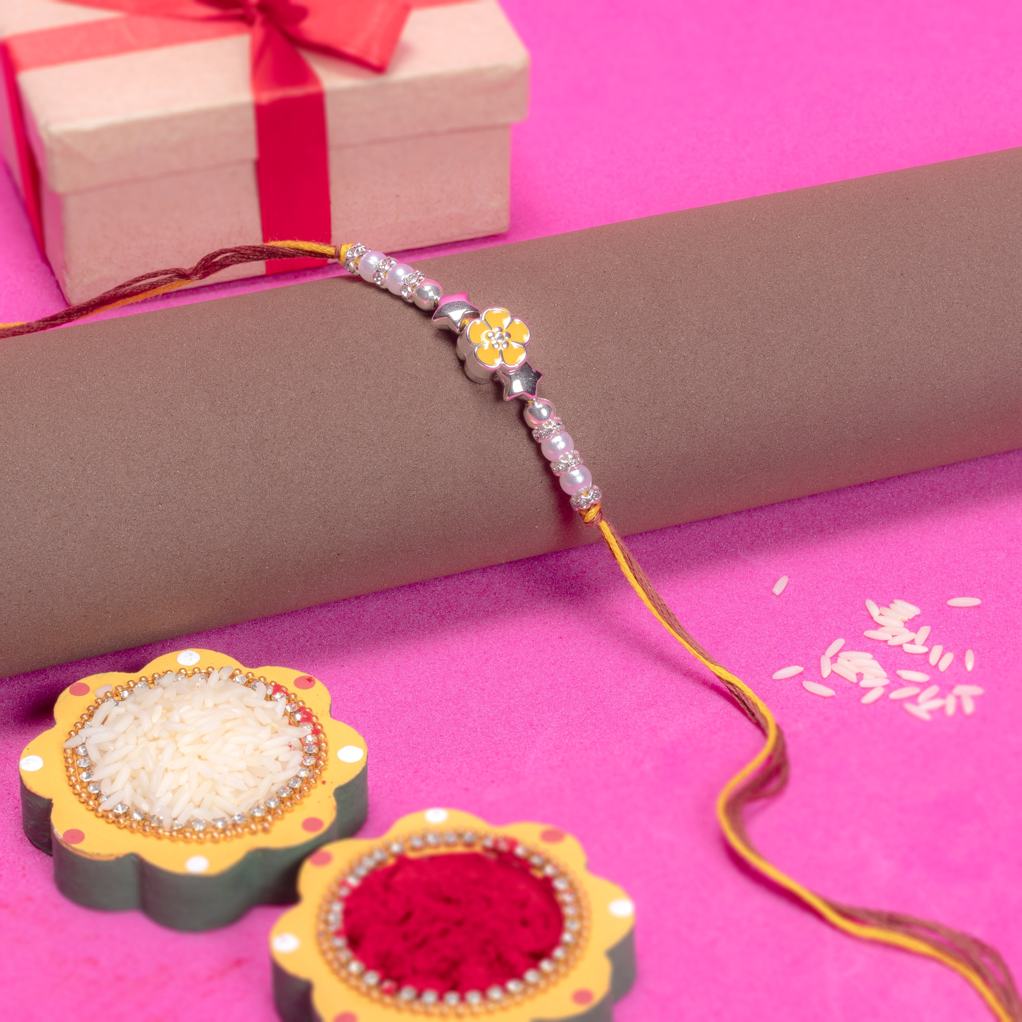 Handmade Rakhi - Floral Joy 
1pc