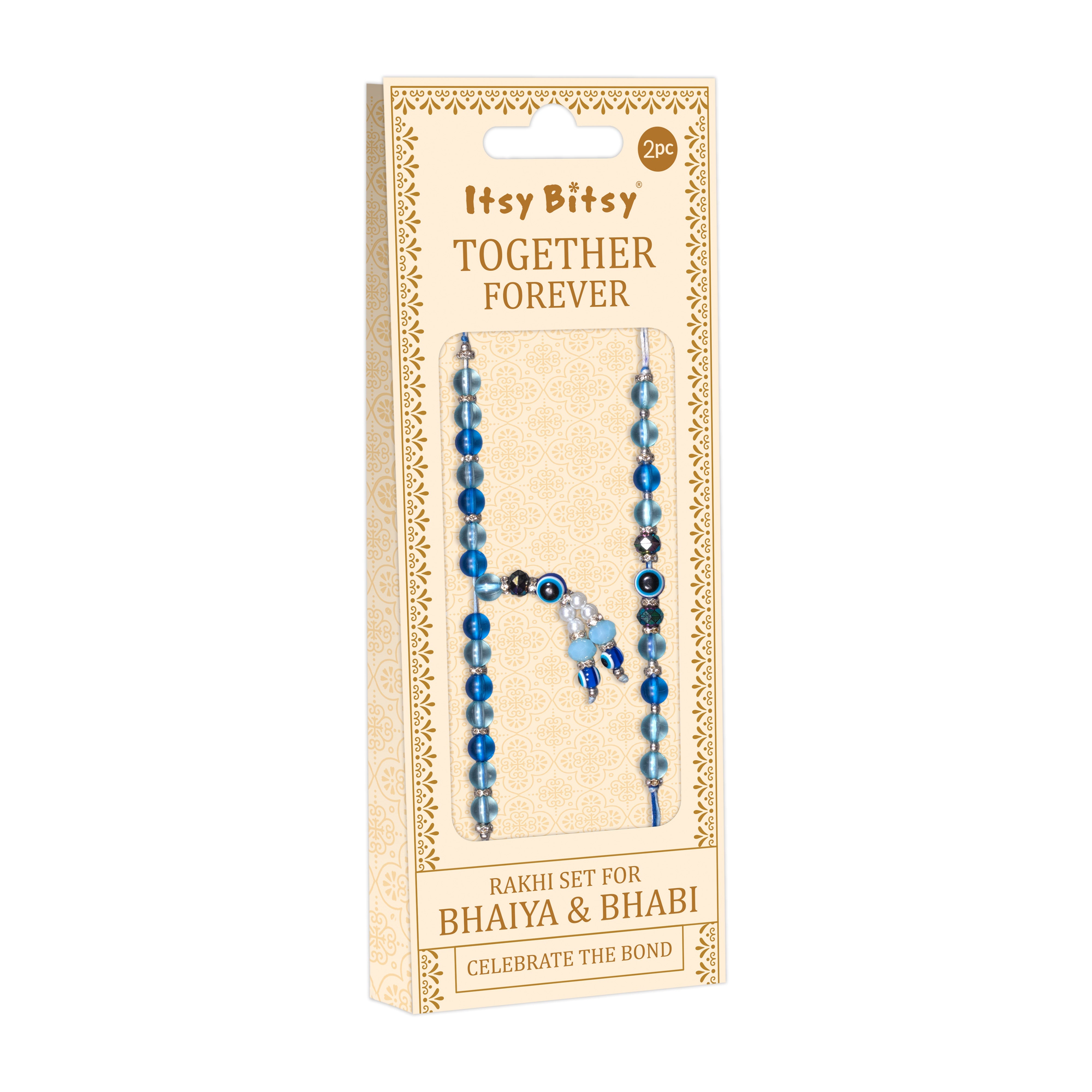 Handmade Rakhi - Lucky Ties Bhaiya Bhabhi Pack of 2