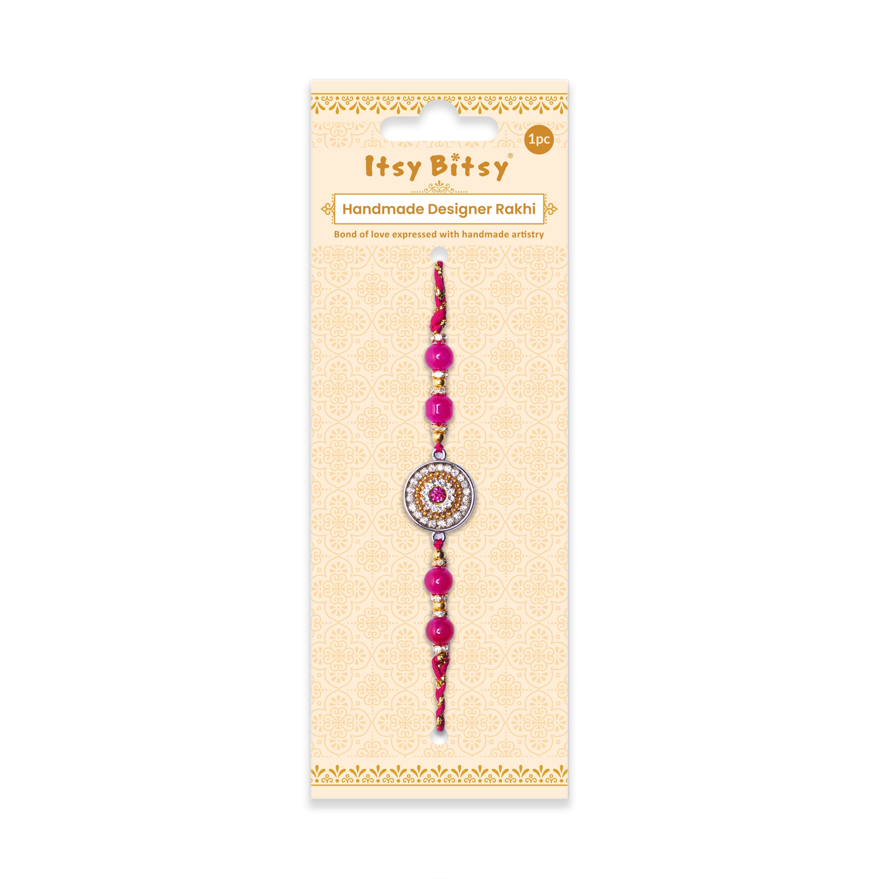 Handmade Rakhi - Magenta Glamour 1pc