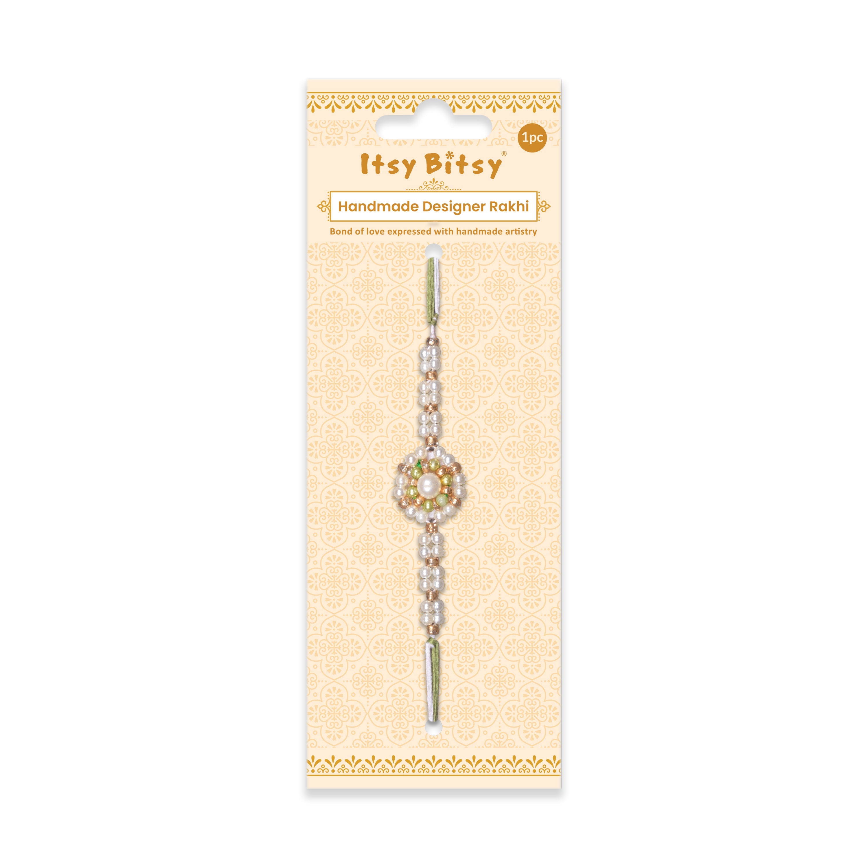 Handmade Rakhi - Pearl Beauty 1pc