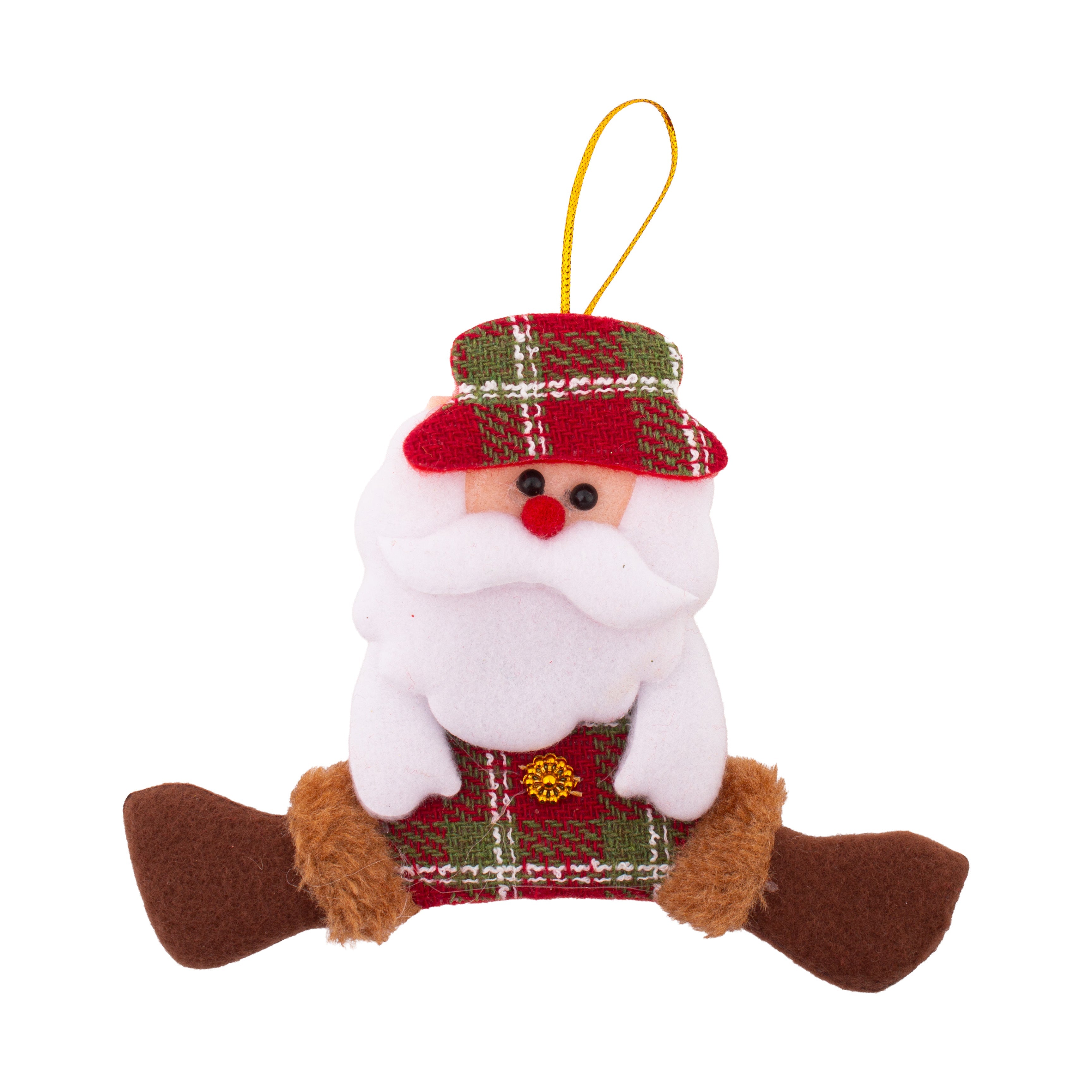 Christmas Hanging Decoration Santa H5.5 X W5.5inch 1pc