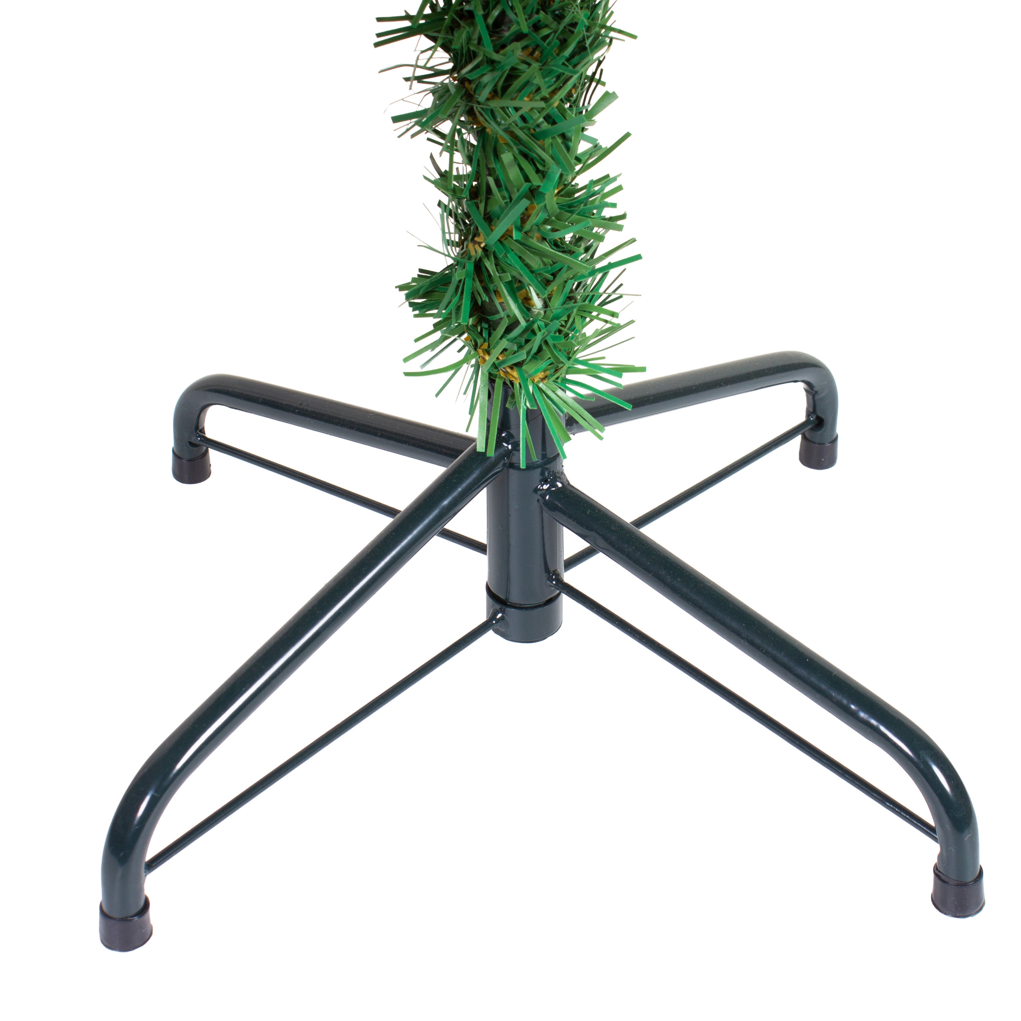 4 Feet - Frosted Christmas Tree with Metal Stand & Pine Cones 1pc  (Ornaments Combo)