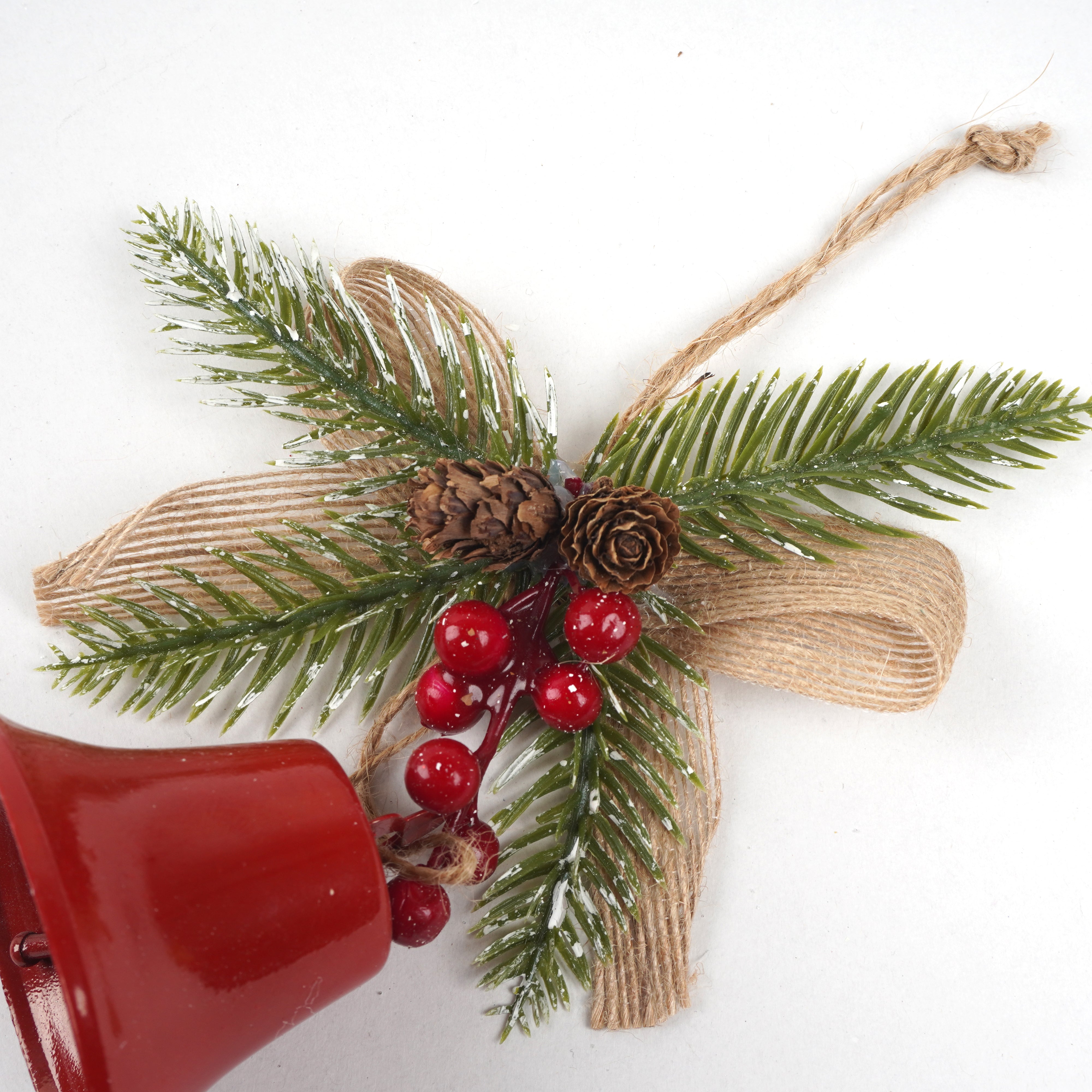 Christmas Hanging Decoration Holly Berries with Bell 9inch 1pc