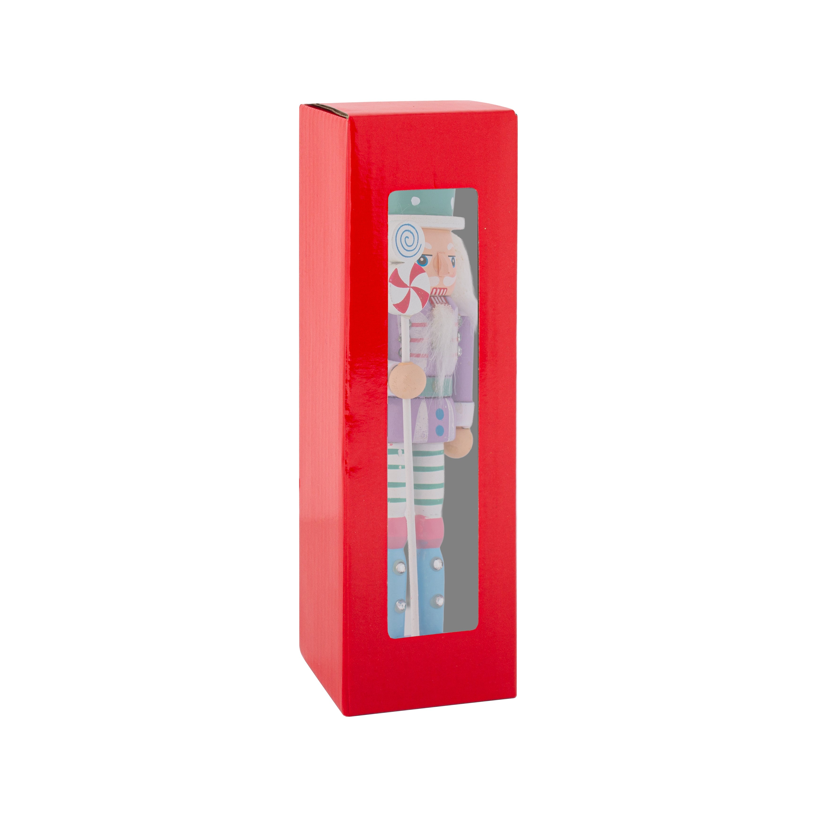 Nutcracker Soldier Ornament Pastel Purple 7inch X 2inch 1pc Box