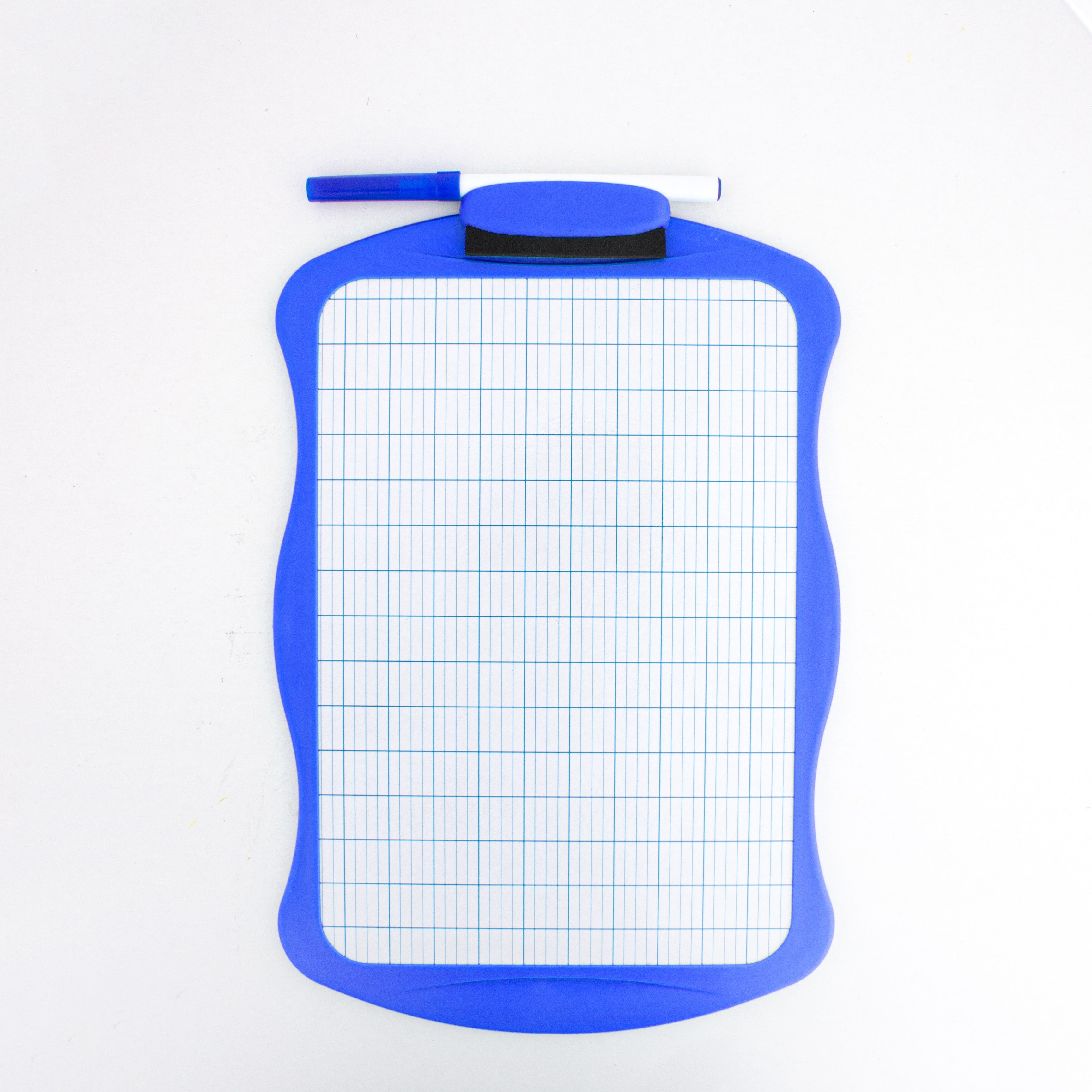 Erasable White Slate Both Side Use with Brush & Felt Pen Blue 18 X 28cm 1pc