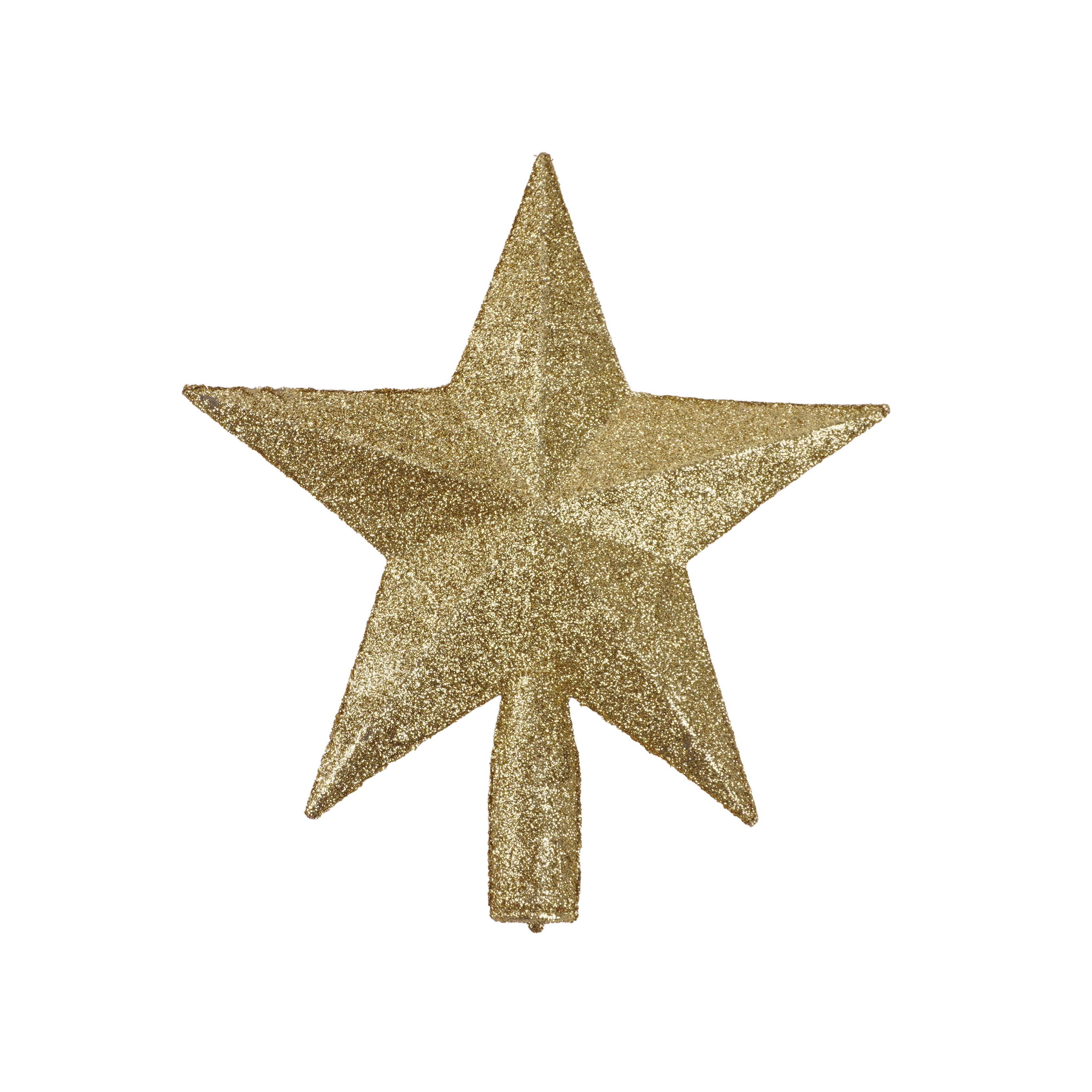 Christmas Tree Topper Gold Glitter Star 20cm 1pc Gold