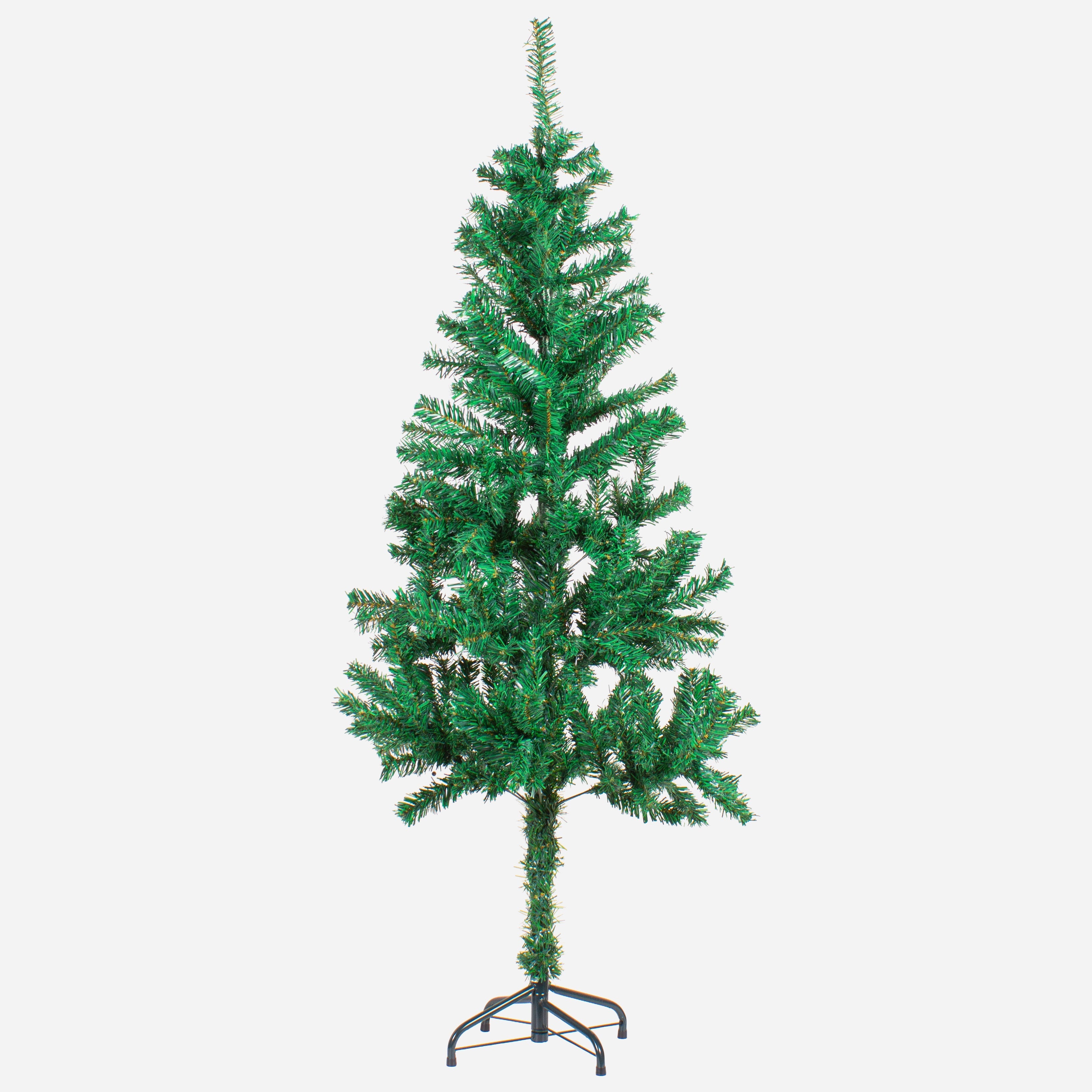 5 Feet - Christmas Festive Tree with Metal Stand 280 Branches (150cm) 1pc  (Ornaments Combo)