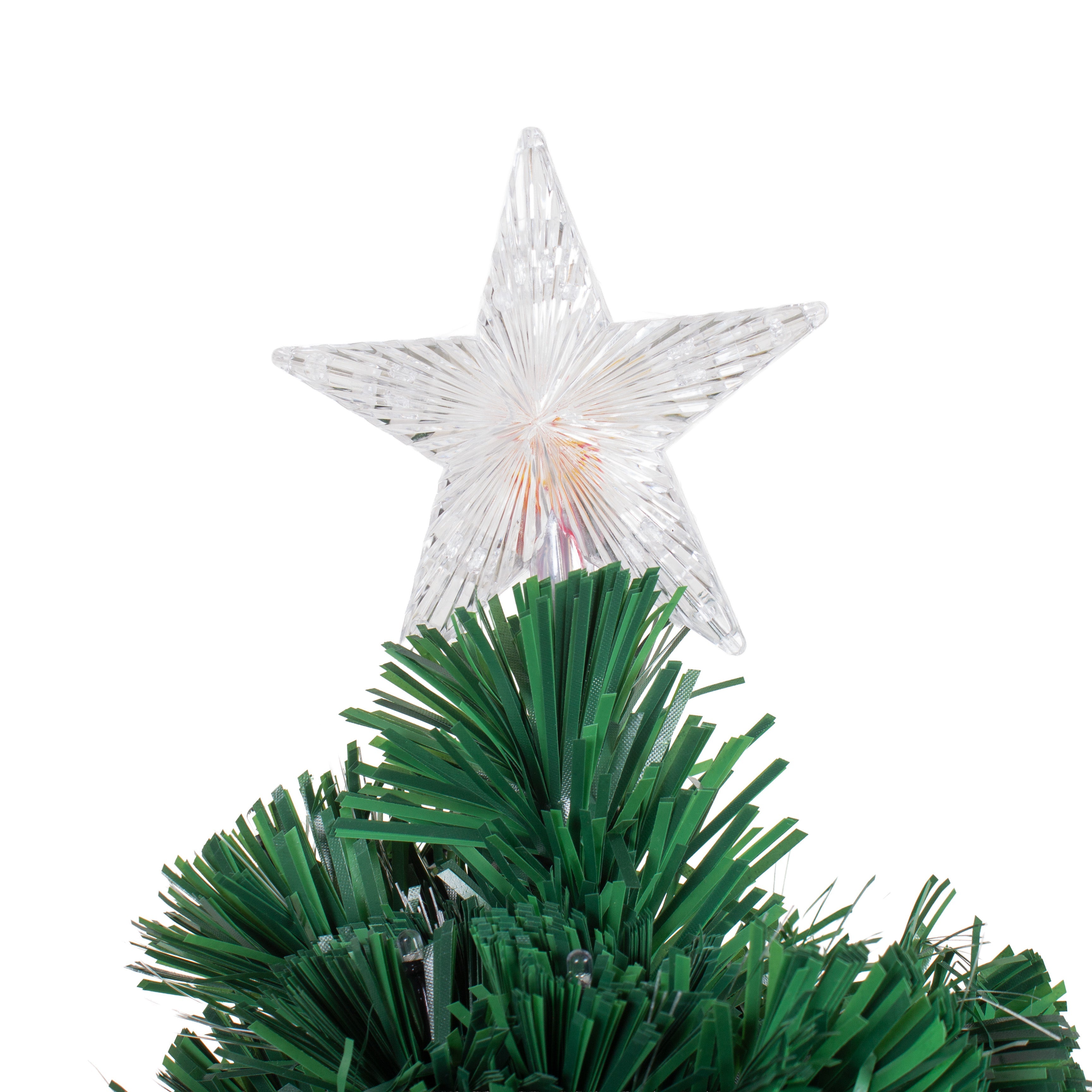Christmas LED Fibre Optic Tree with Colour Changing Lights & Star 140 Branches 4 Ft (120cm) 1pc