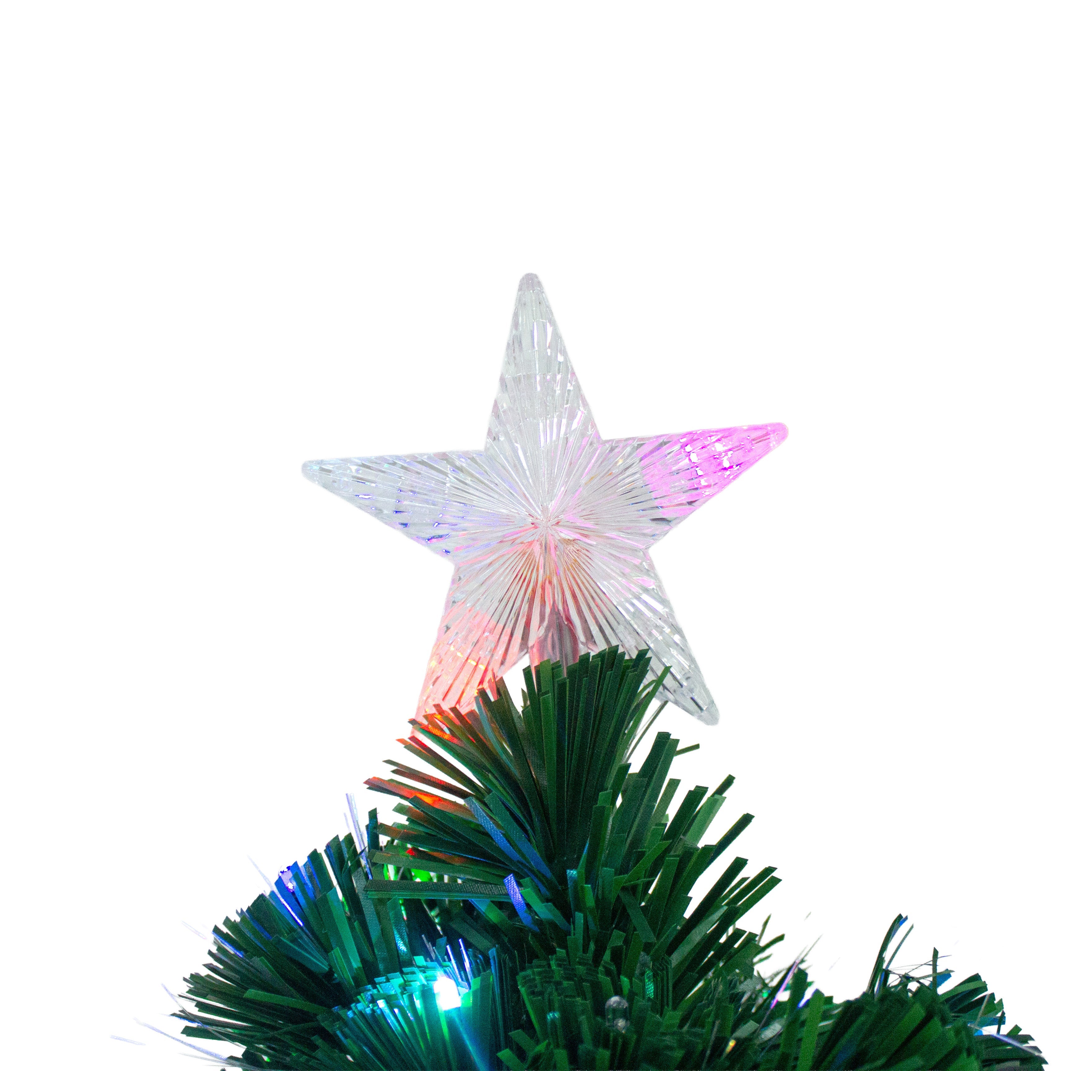 Christmas LED Fibre Optic Tree with Colour Changing Lights & Star 180 Branches 5 Ft (150cm) 1pc