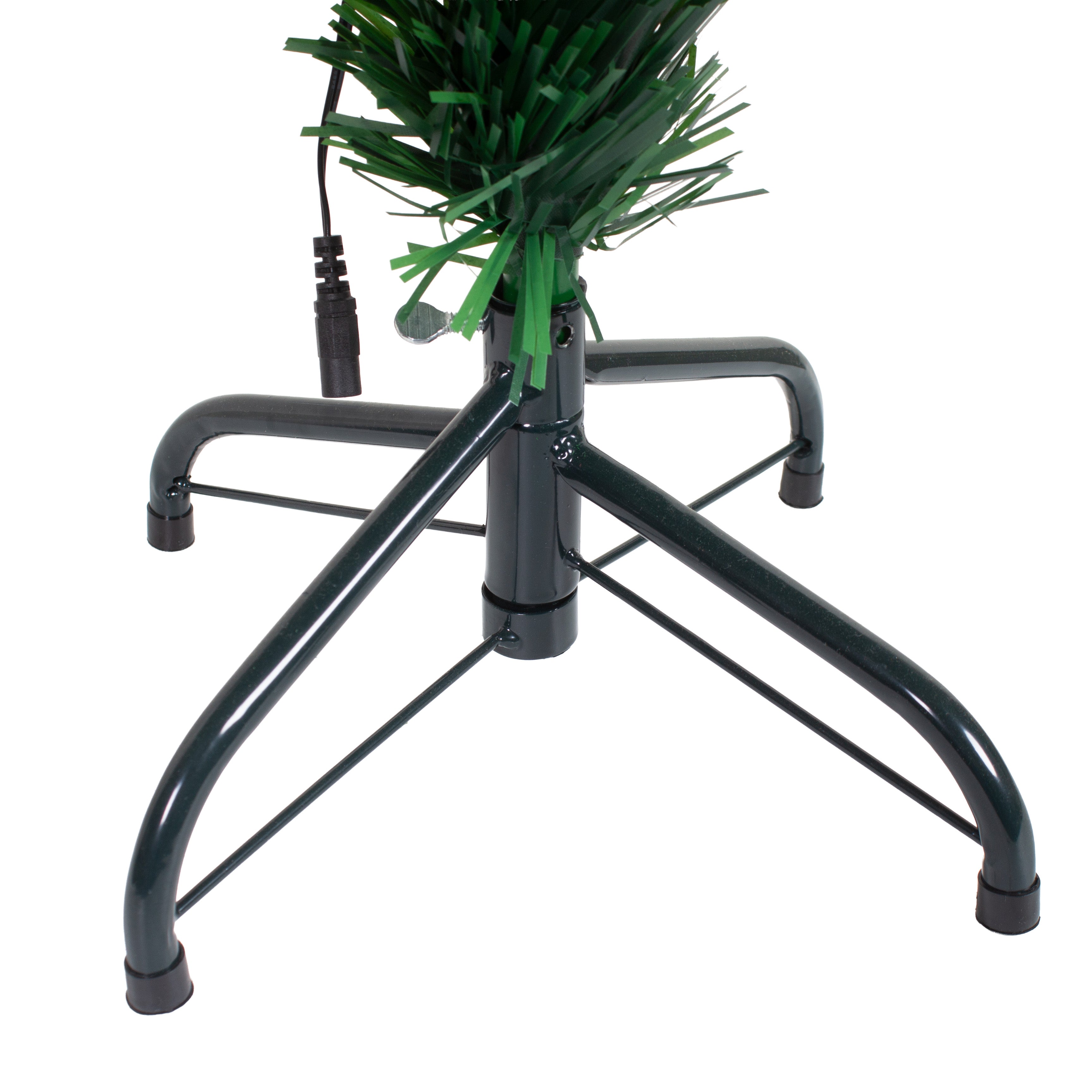 6 Feet - Christmas LED Fibre Optic Tree with Colour Changing Lights & Star 210 Branches (180cm) 1pc  (Ornaments Combo)