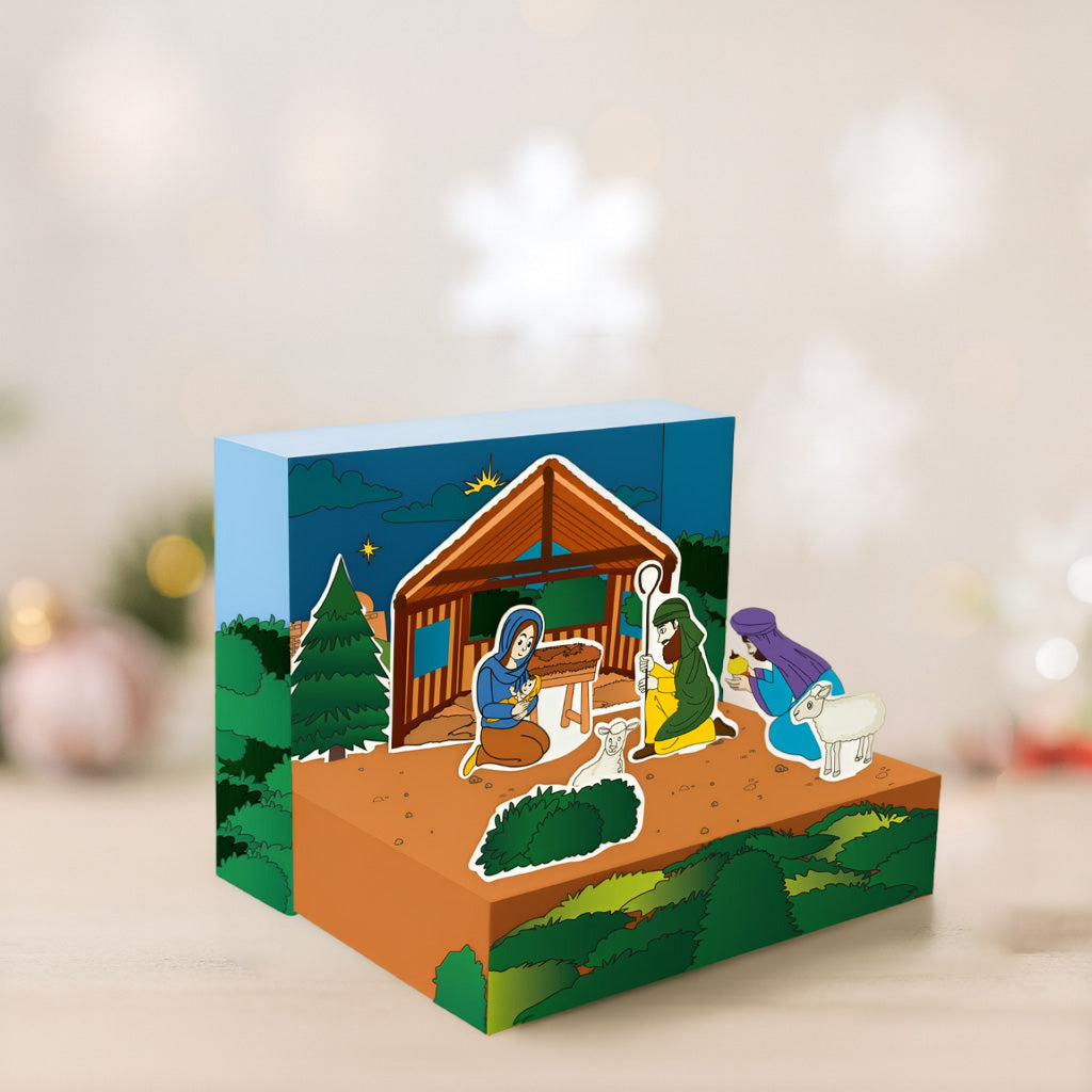 Colour & Create 3D Diorama Kit The Nativity Nook 1Box