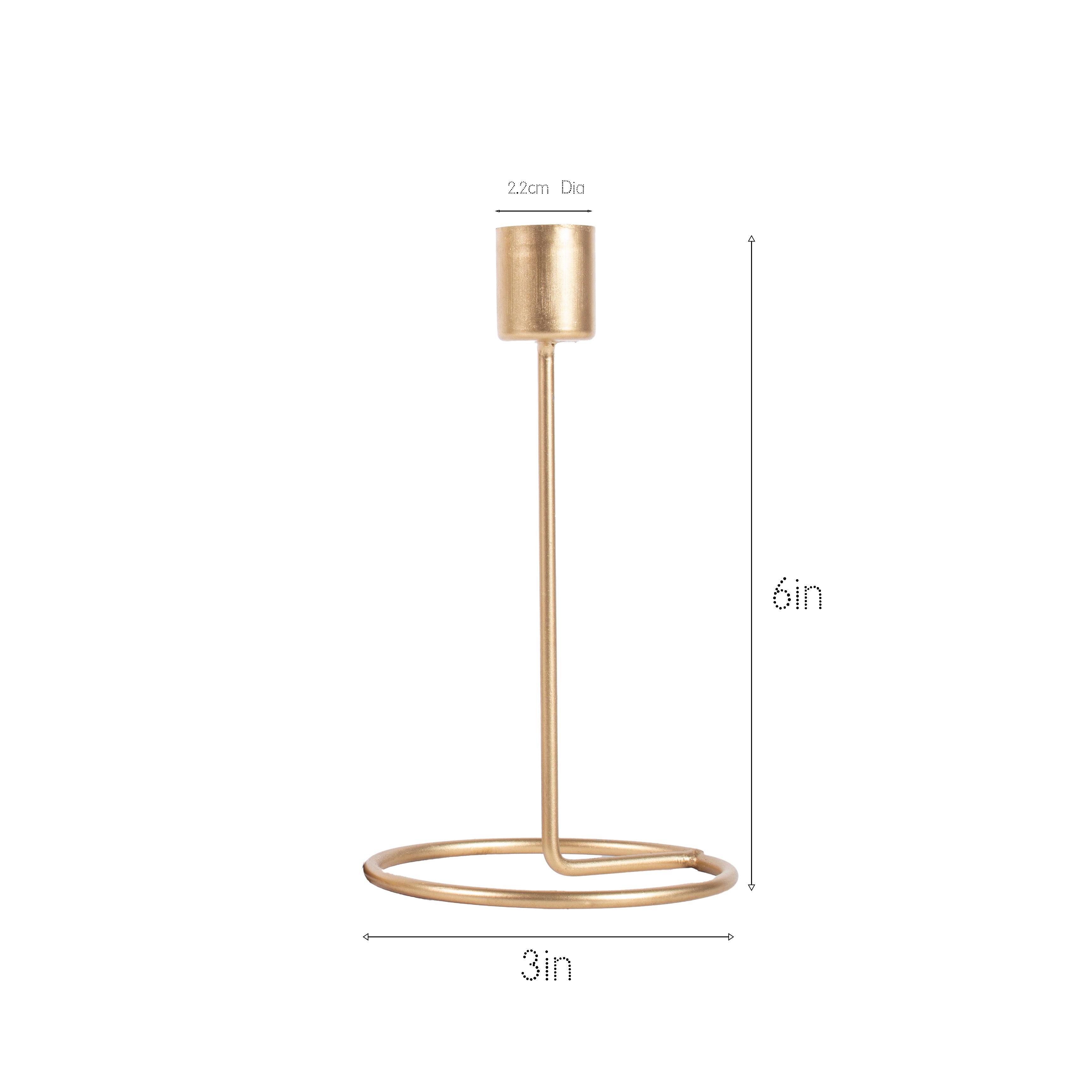 Silver Spiral Candle & Metal Candlestick Holder (Medium) Combo