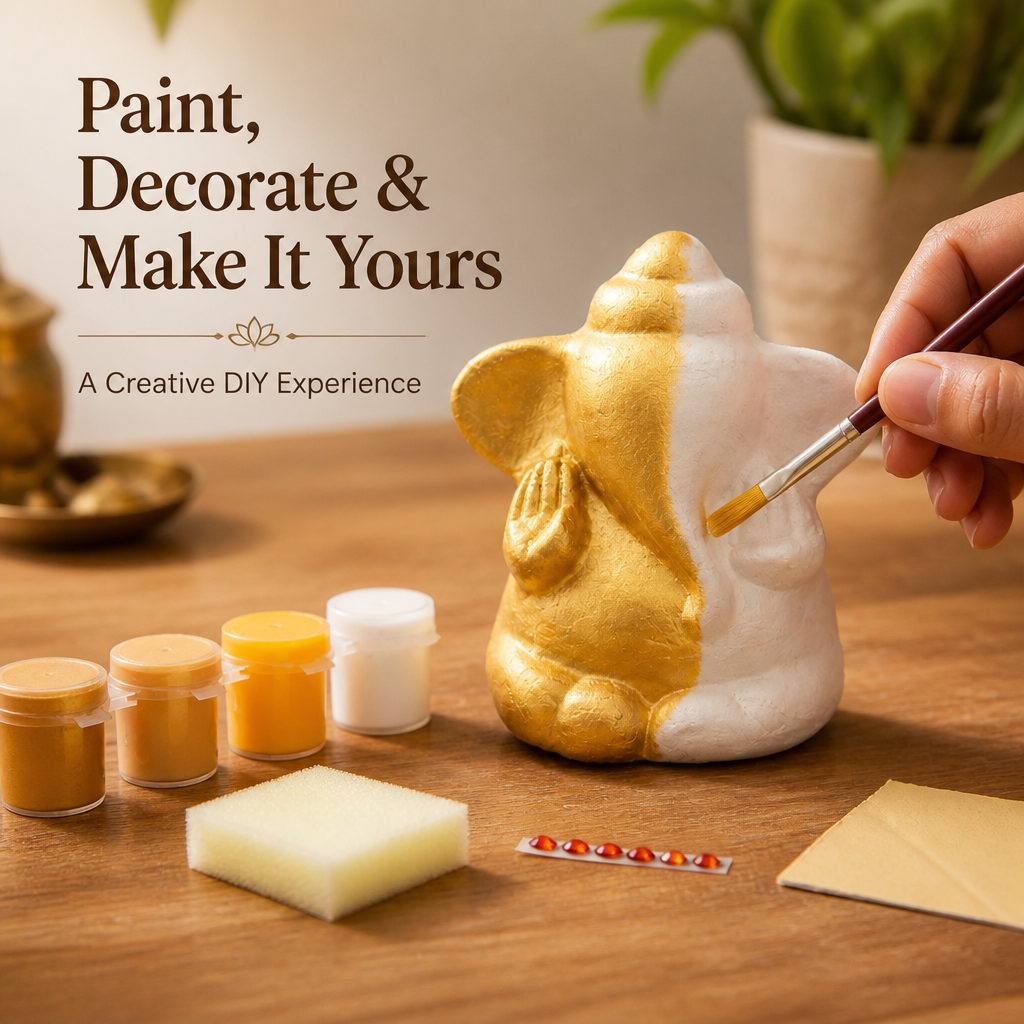 DIY Paint Your Mini Ganesha Decor Kit 5 X 8cm 1 BOX