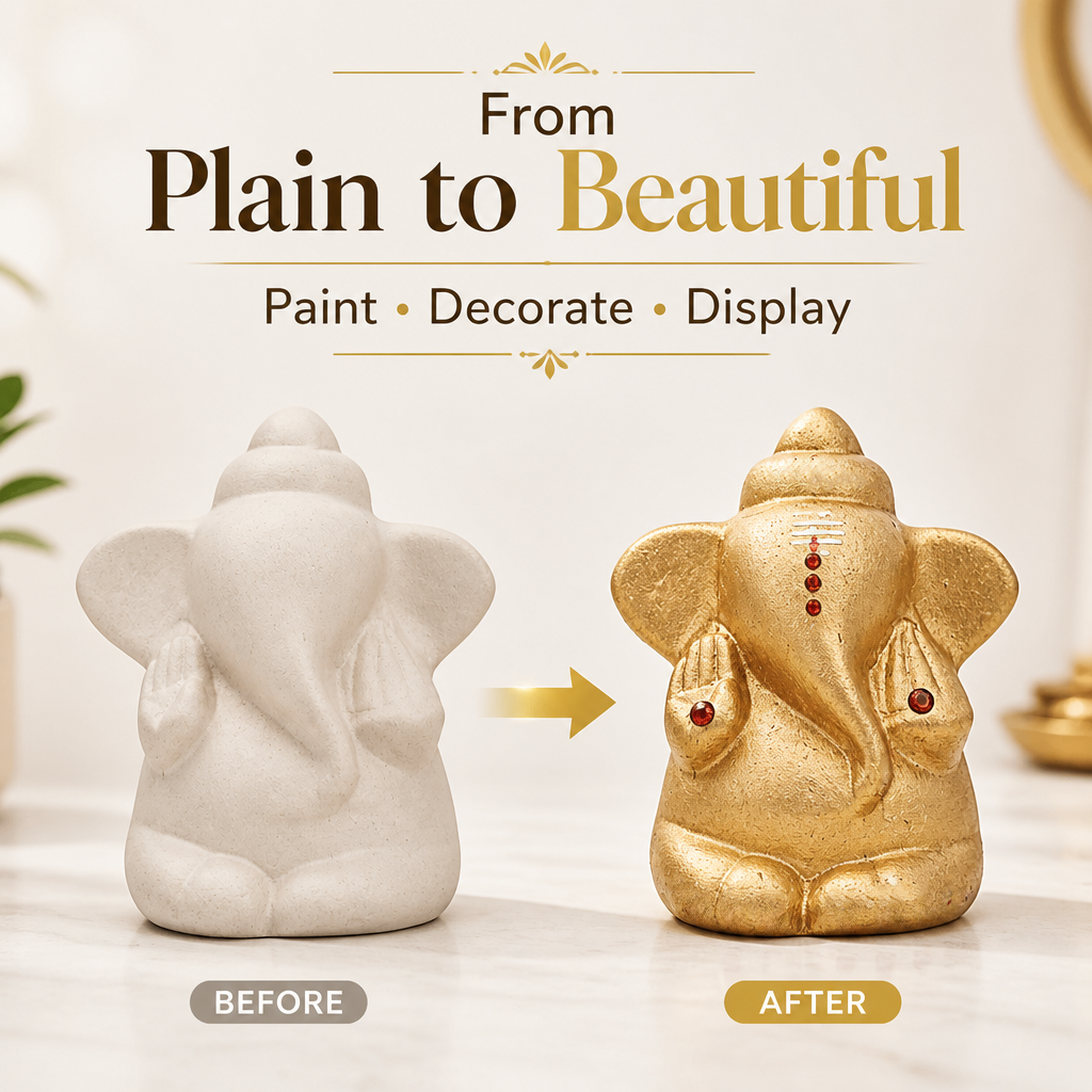 DIY Paint Your Mini Ganesha Decor Kit 5 X 8cm 1 BOX