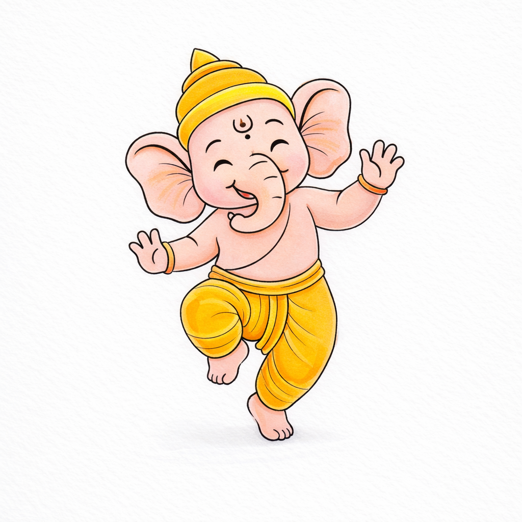 Pre-Printed Paintable Keychain Divine Ganesha 2pc