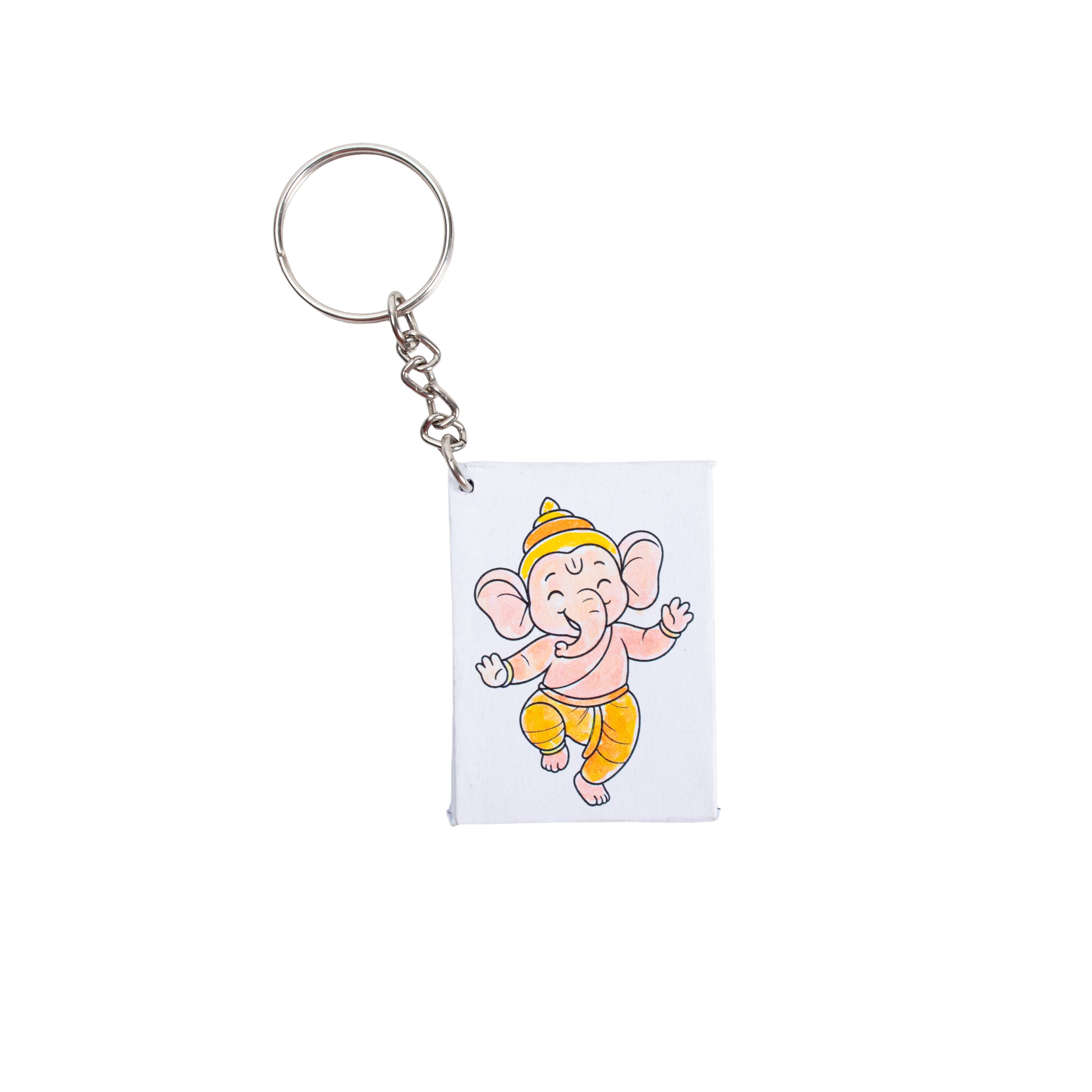 Pre-Printed Paintable Keychain Divine Ganesha 2pc