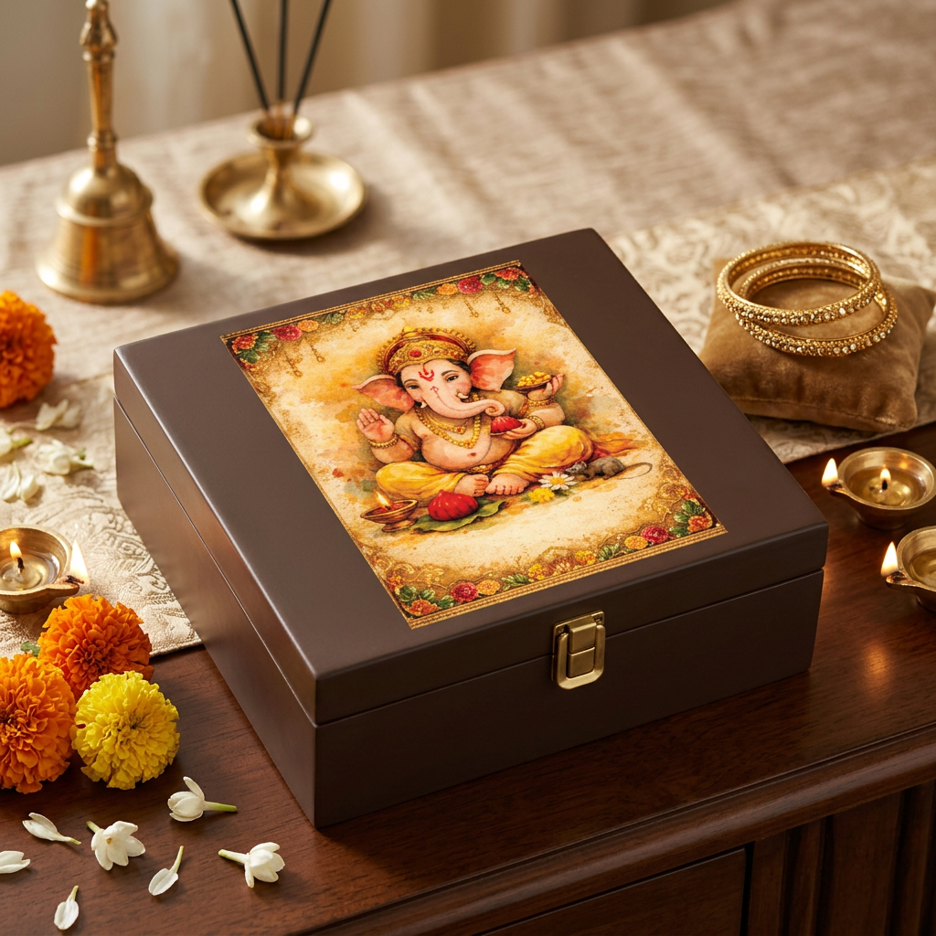 Mini Deco Transfer Sheet Gracious Ganesha 3.25 x 4.75inch 1Sheet