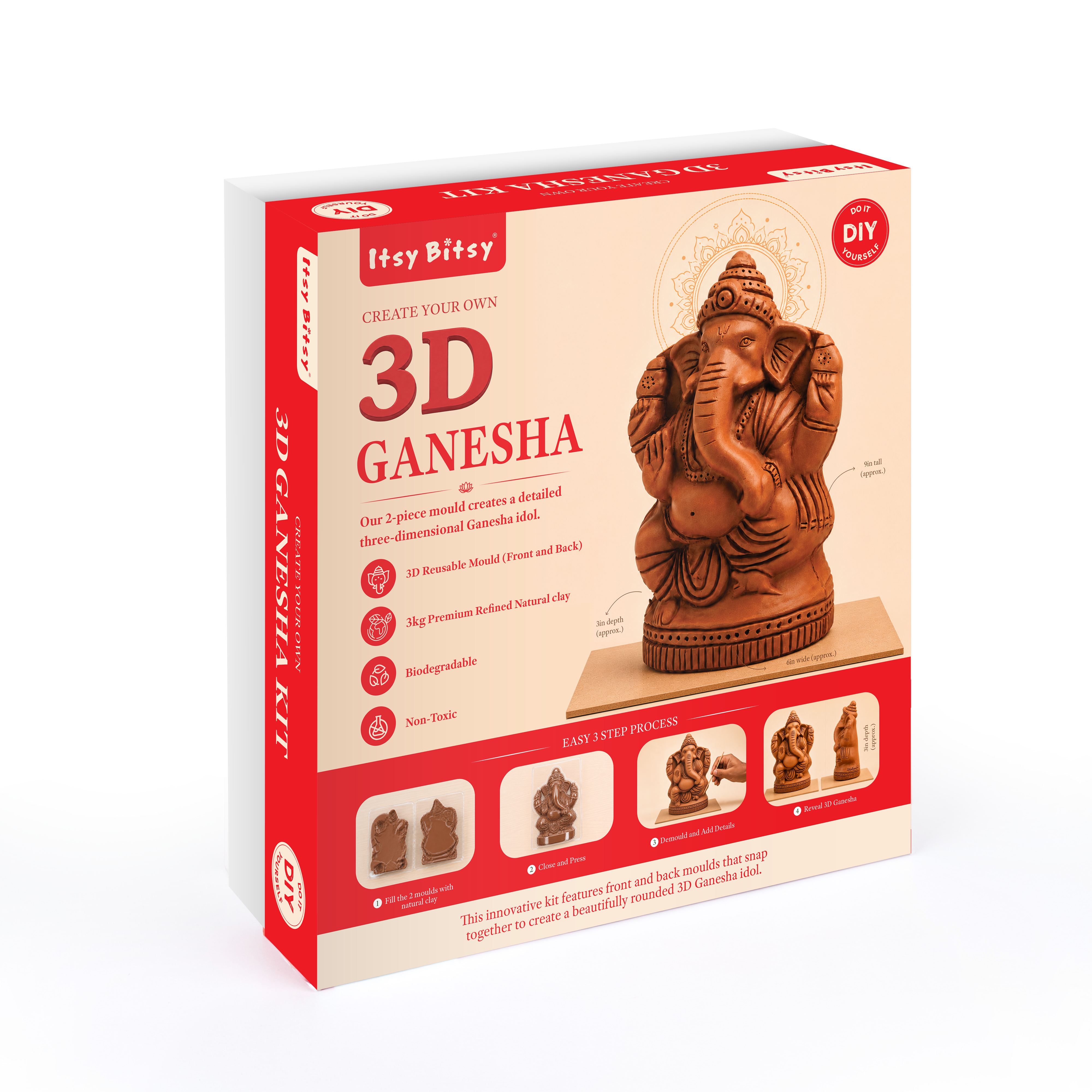 DIY Create Your Own 3D Ganesha Kit Approx 6 X 9inch 1BOX