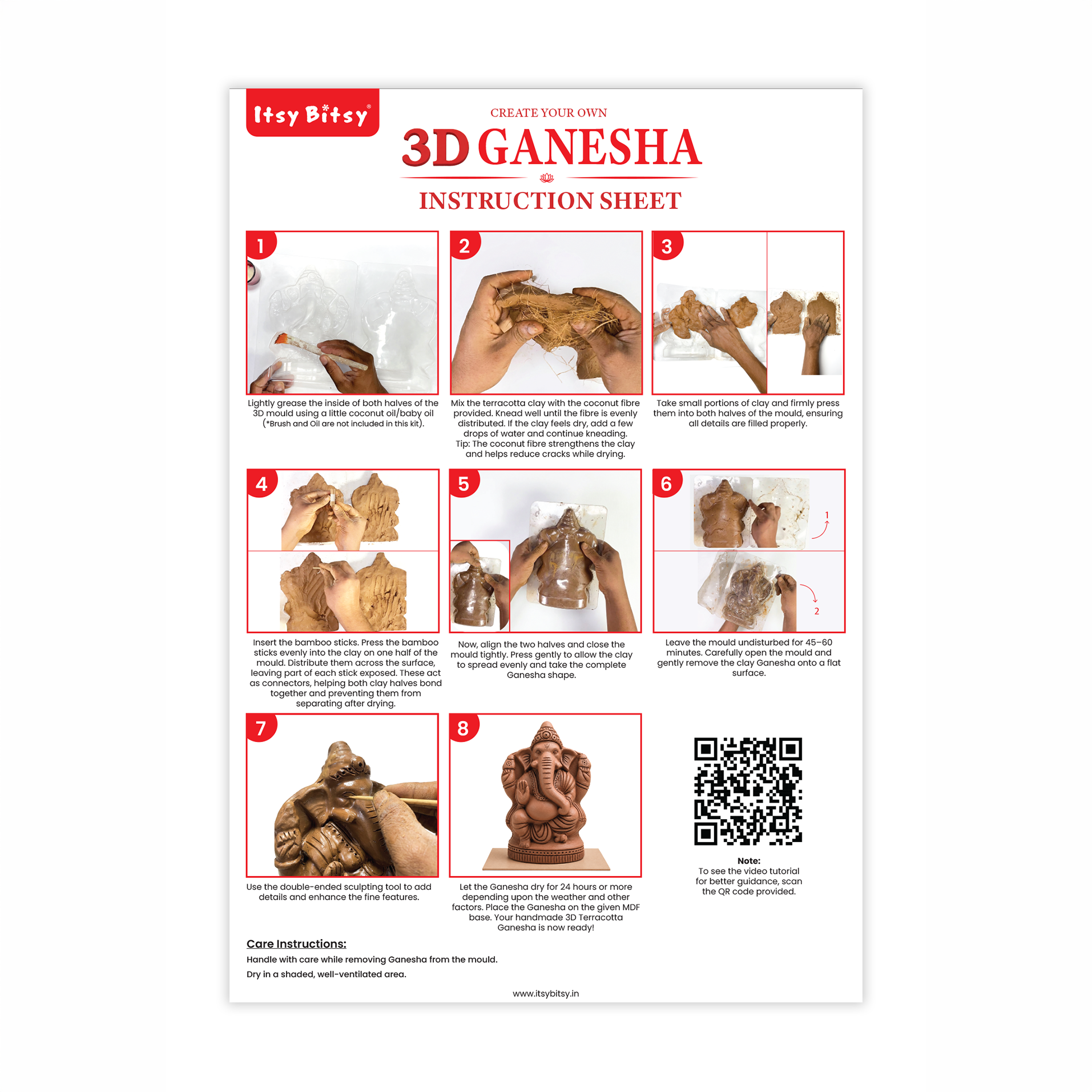 DIY Create Your Own 3D Ganesha Kit Approx 6 X 9inch 1BOX