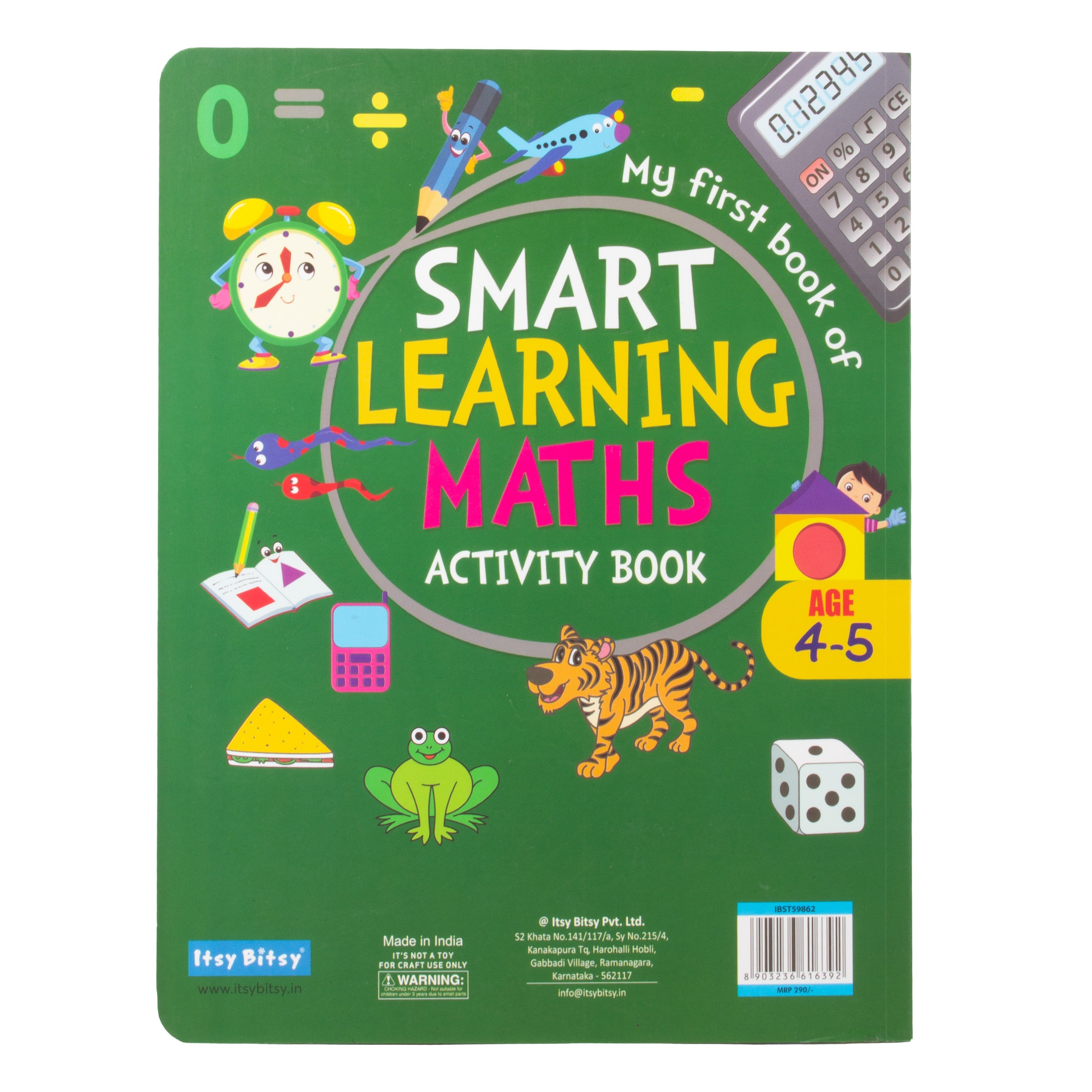 My First Smart Learning Activity Book Maths (4-5 Years) L21.5 x W28cm 64pages 1Book