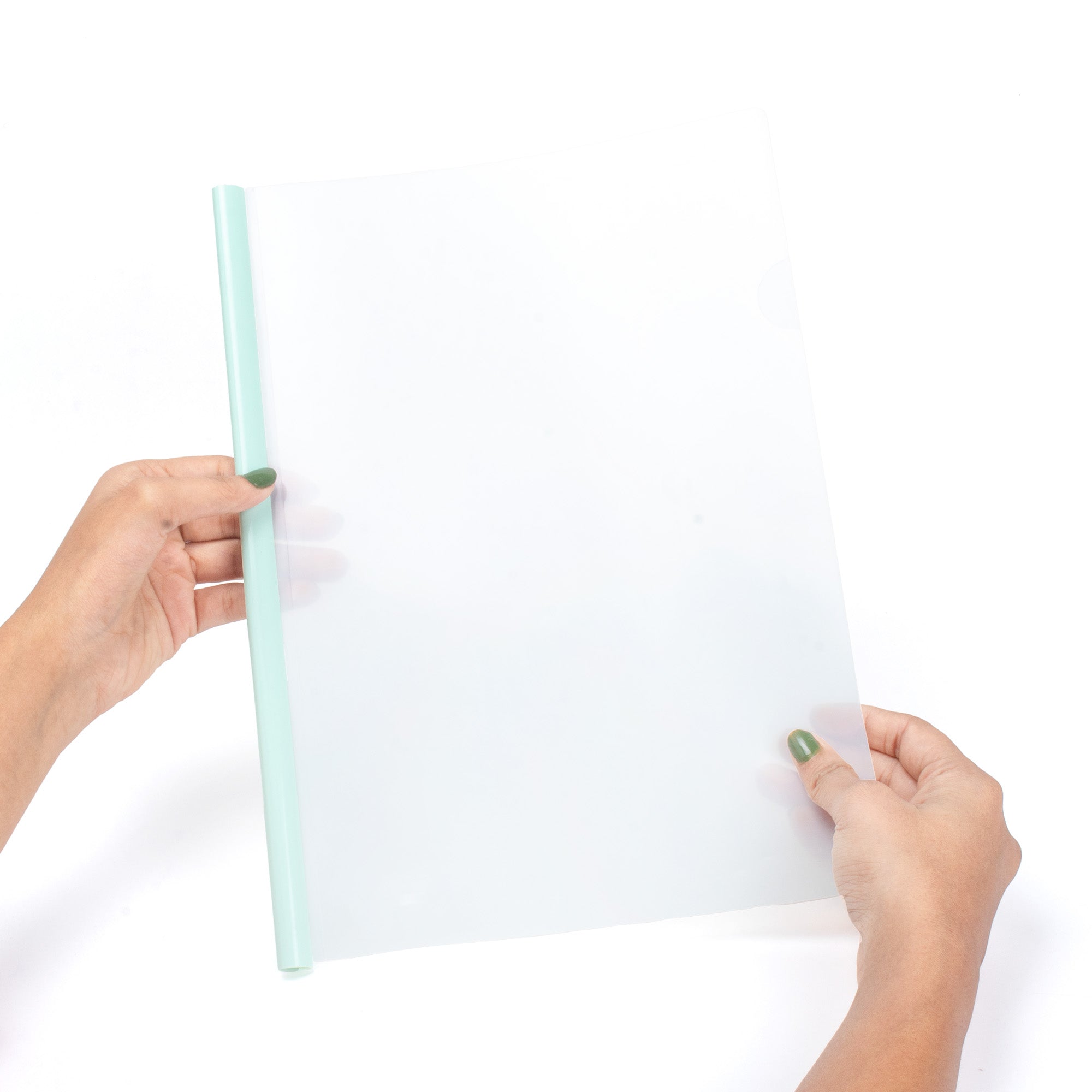 Stick File Milky White Teal A4 1pc