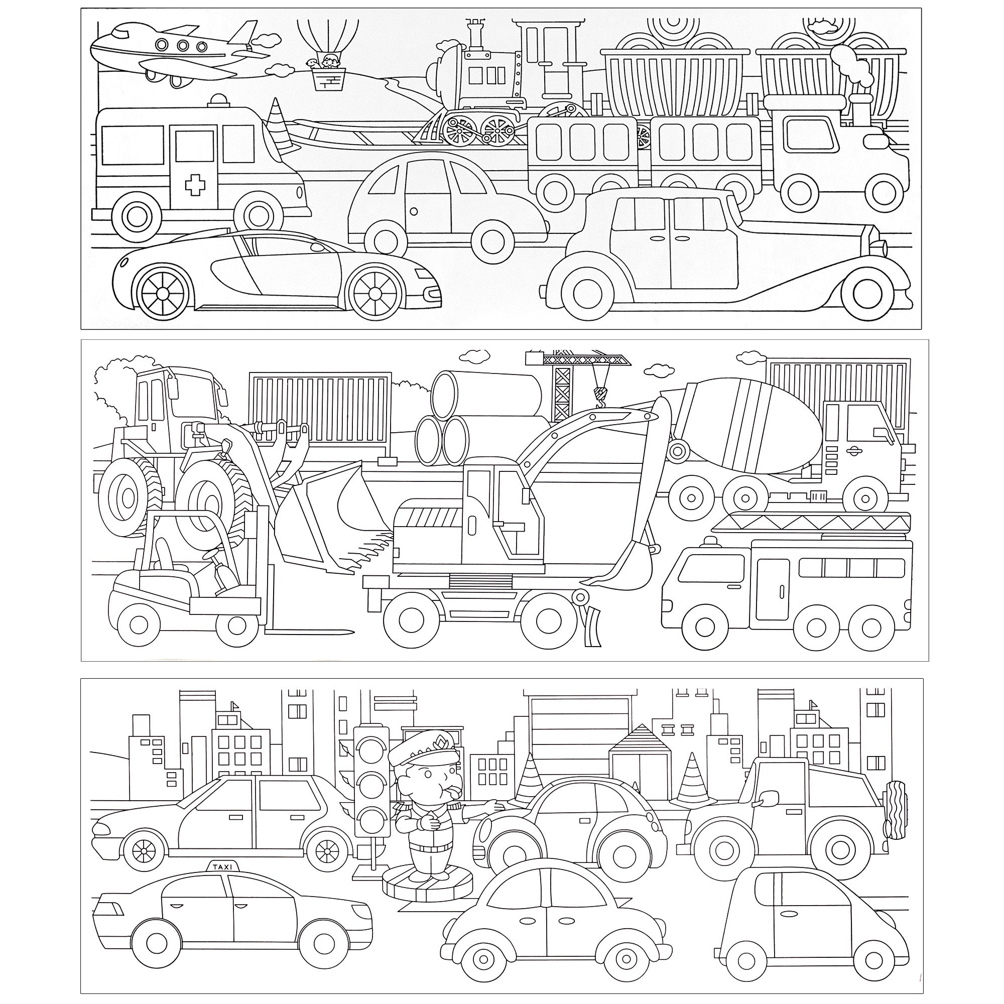 Repositionable Creative Colouring Paper Roll Transportation 3mtr X W38cm 1 BOX