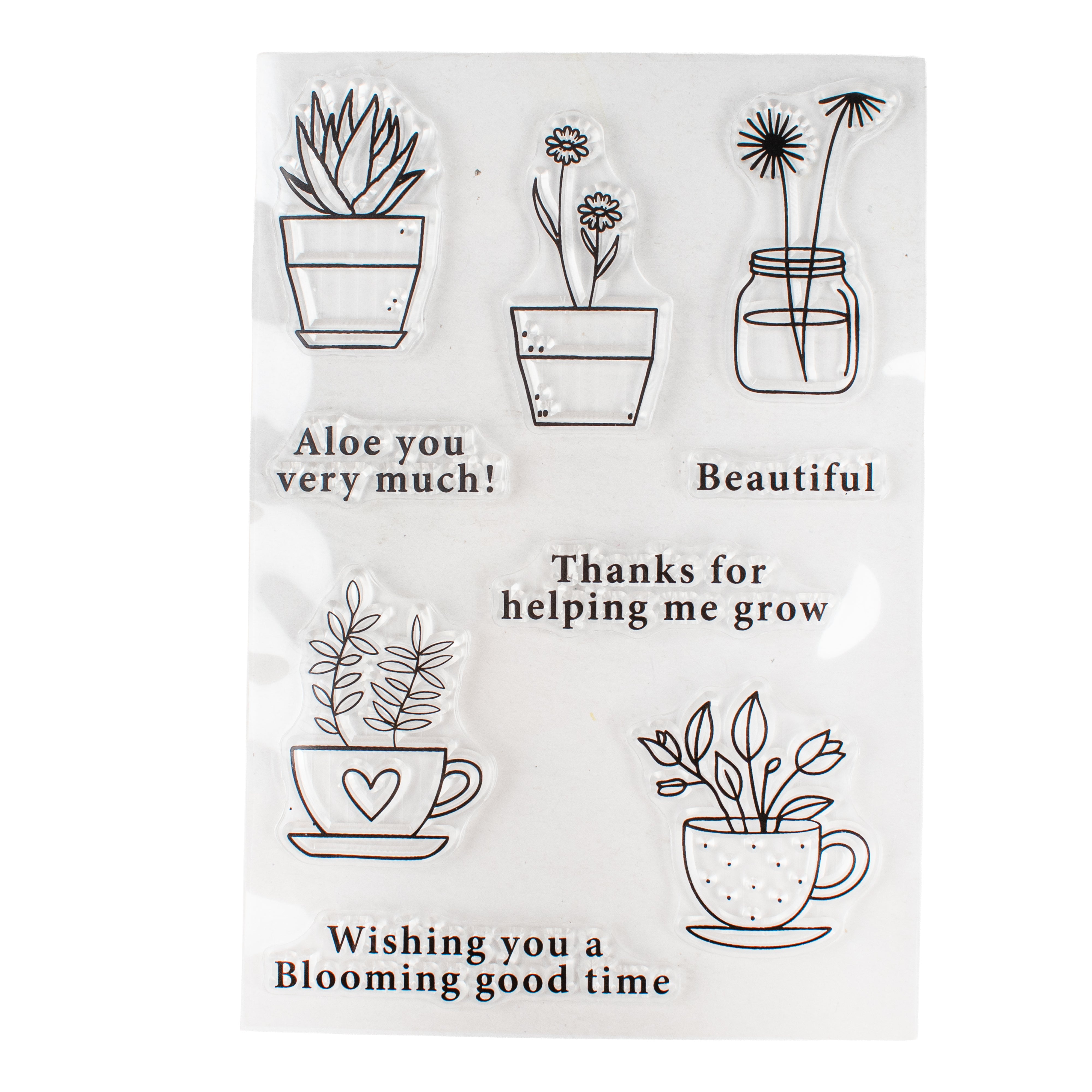 Clear Stamps Blooming Good Time 4.3 X 6.2inch 9pc