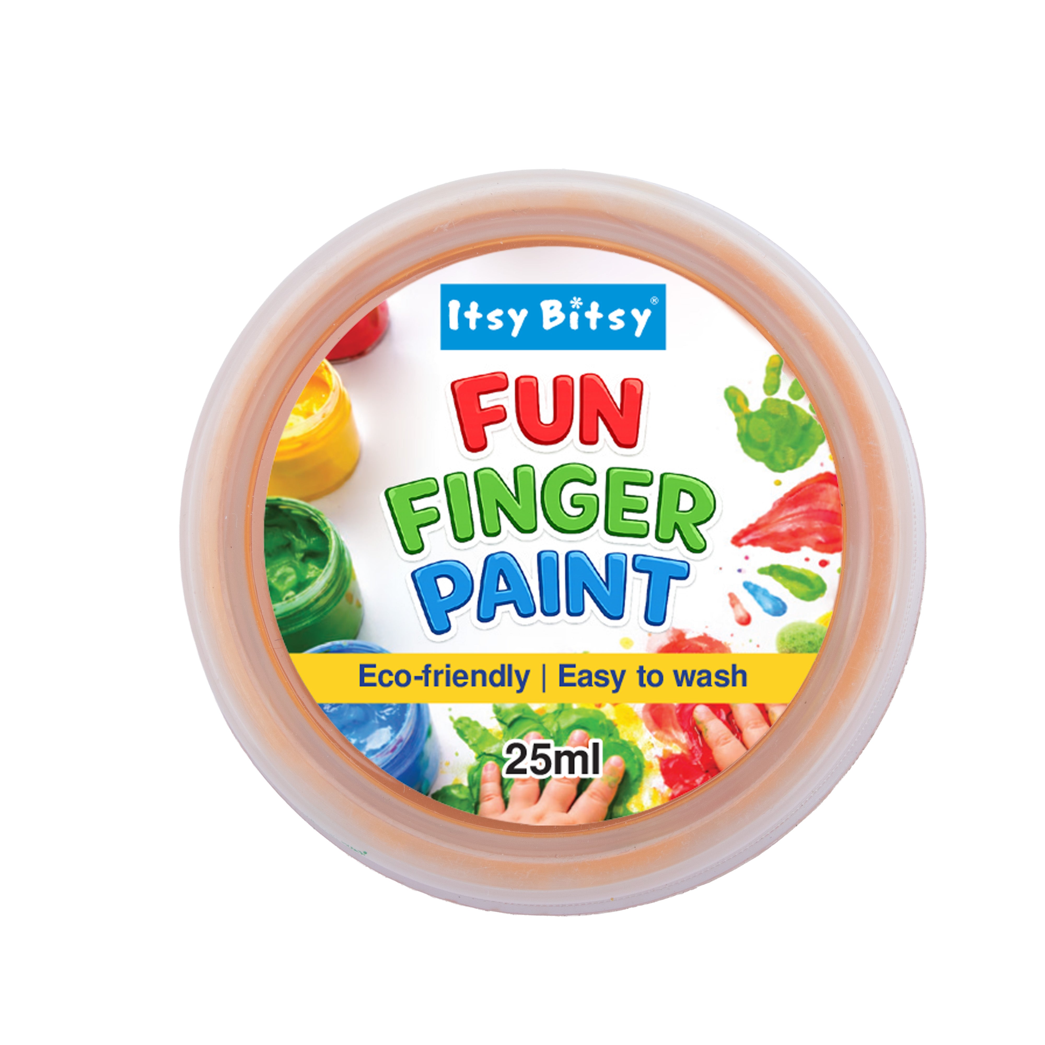 Fun Finger Paint Orange Candy 25ml Wide Mouth Container