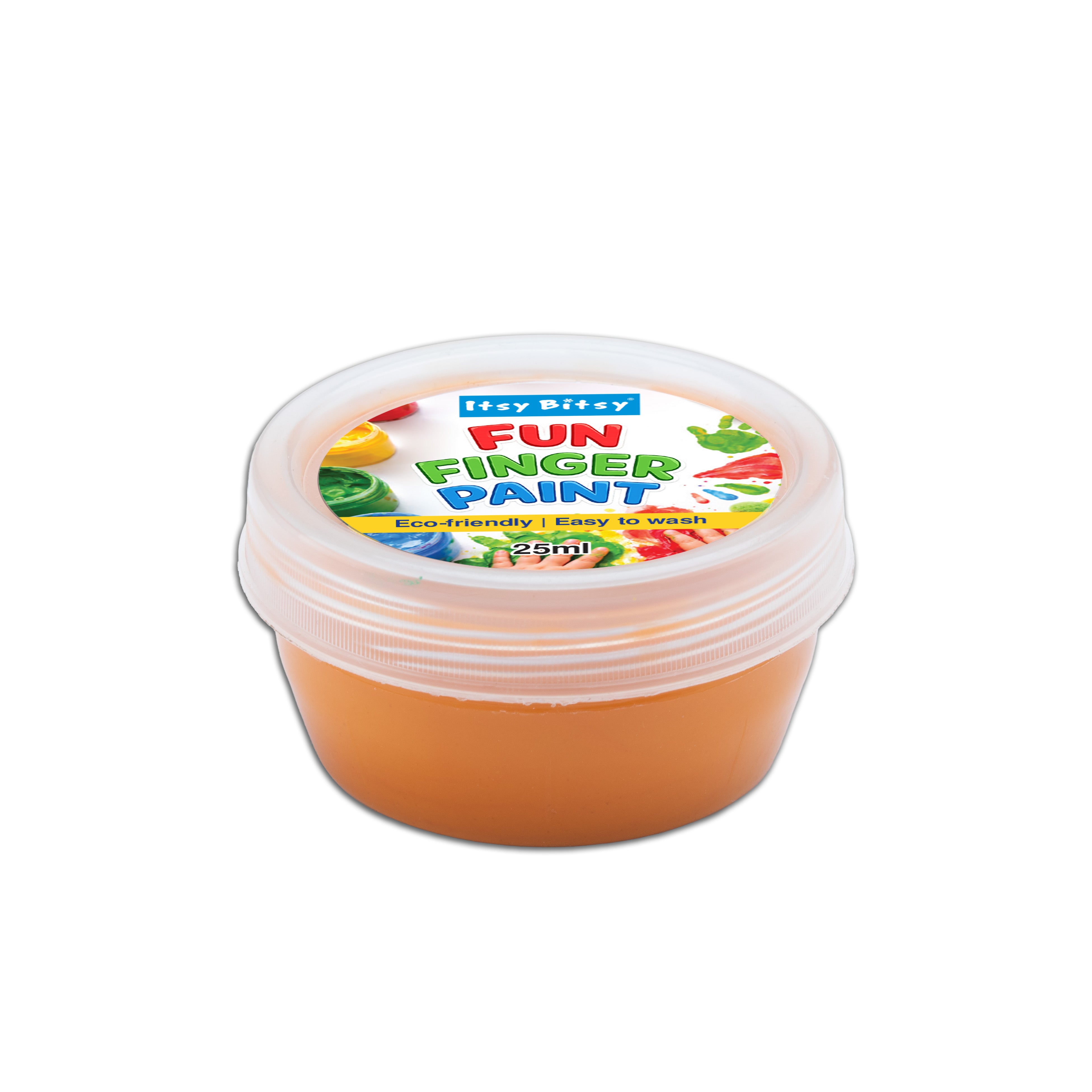 Fun Finger Paint Orange Candy 25ml Wide Mouth Container