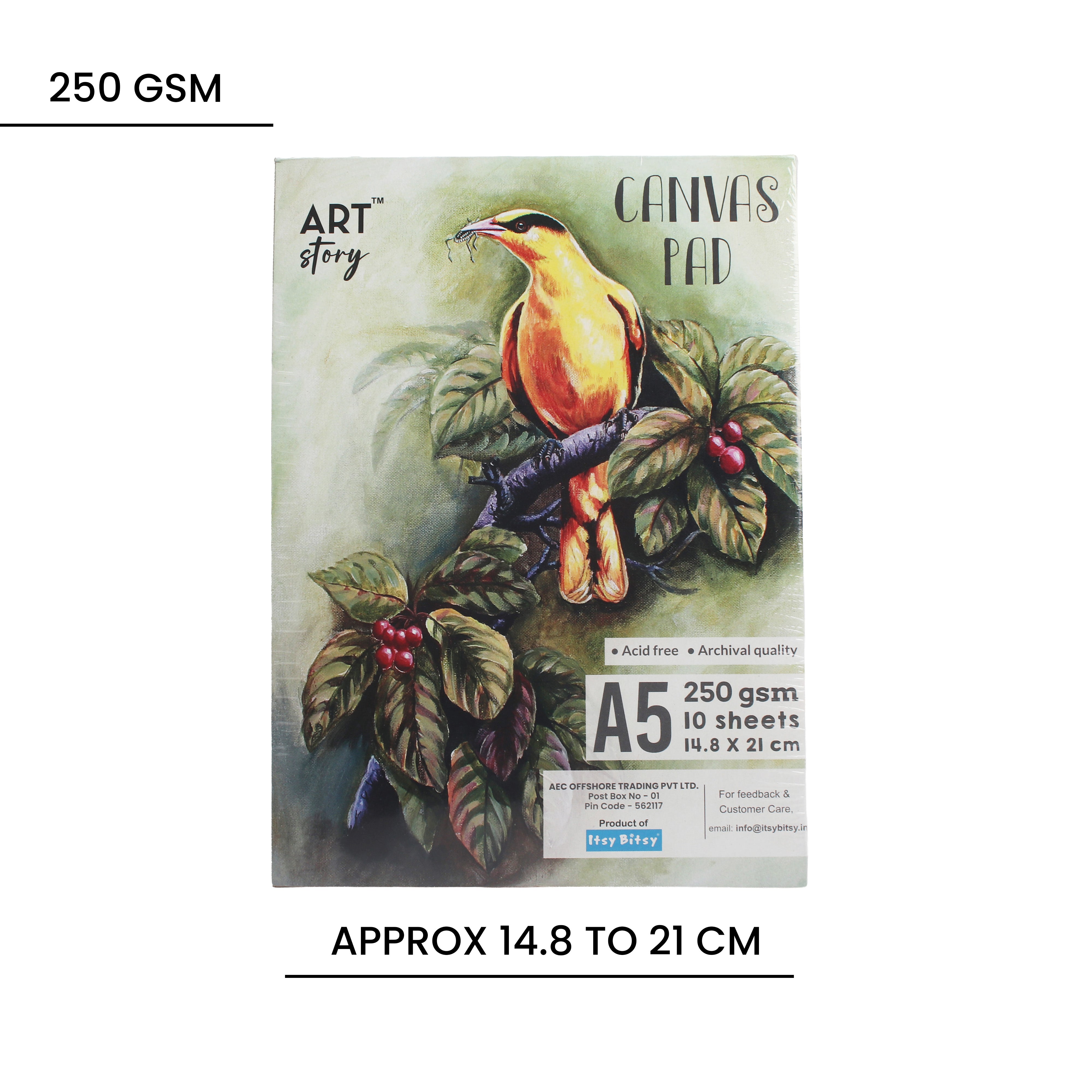 Canvas Pad 0.5Mm A5 10Sheets Lb