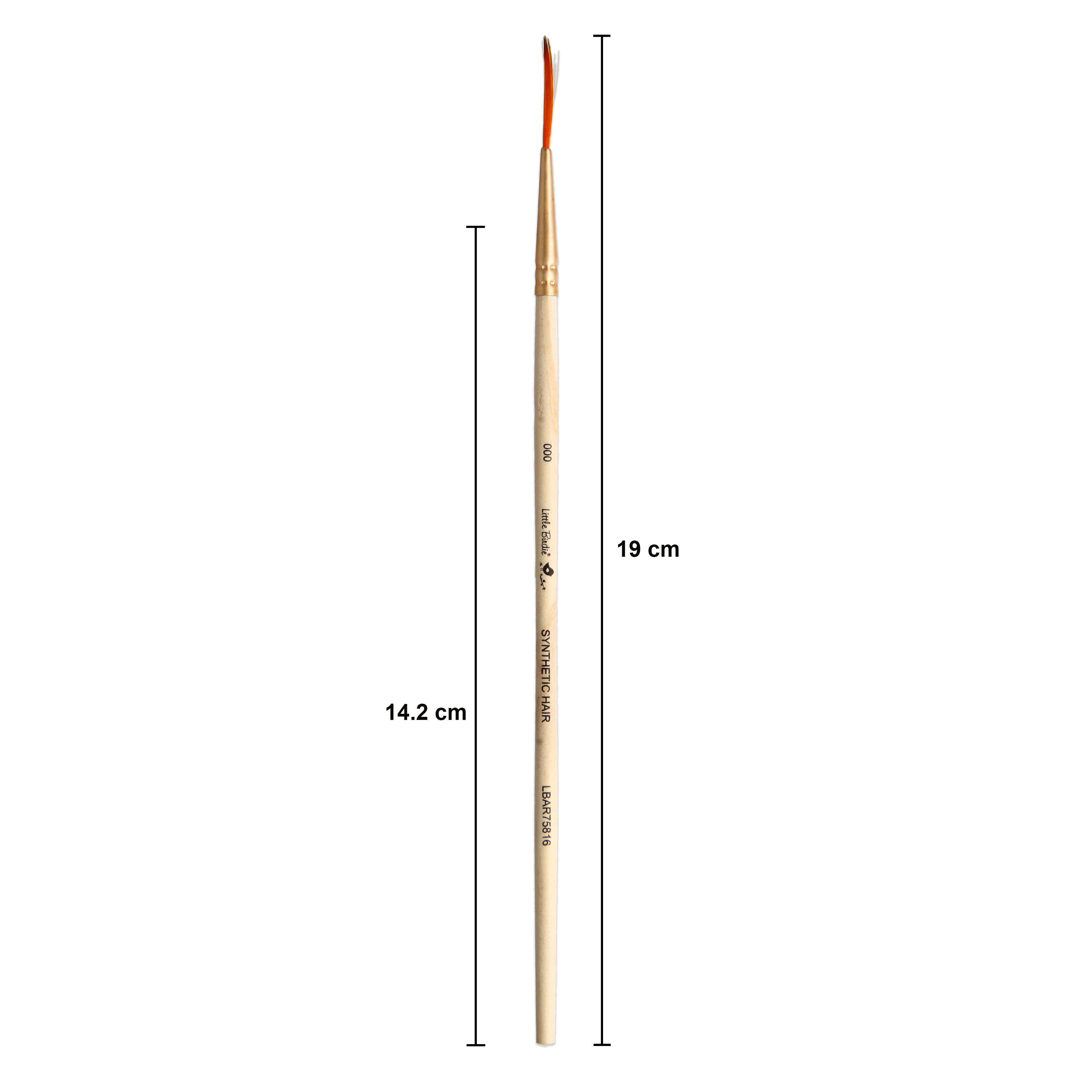 Liner Brush Synthetic Hair Size 000 Handle Length 150mm