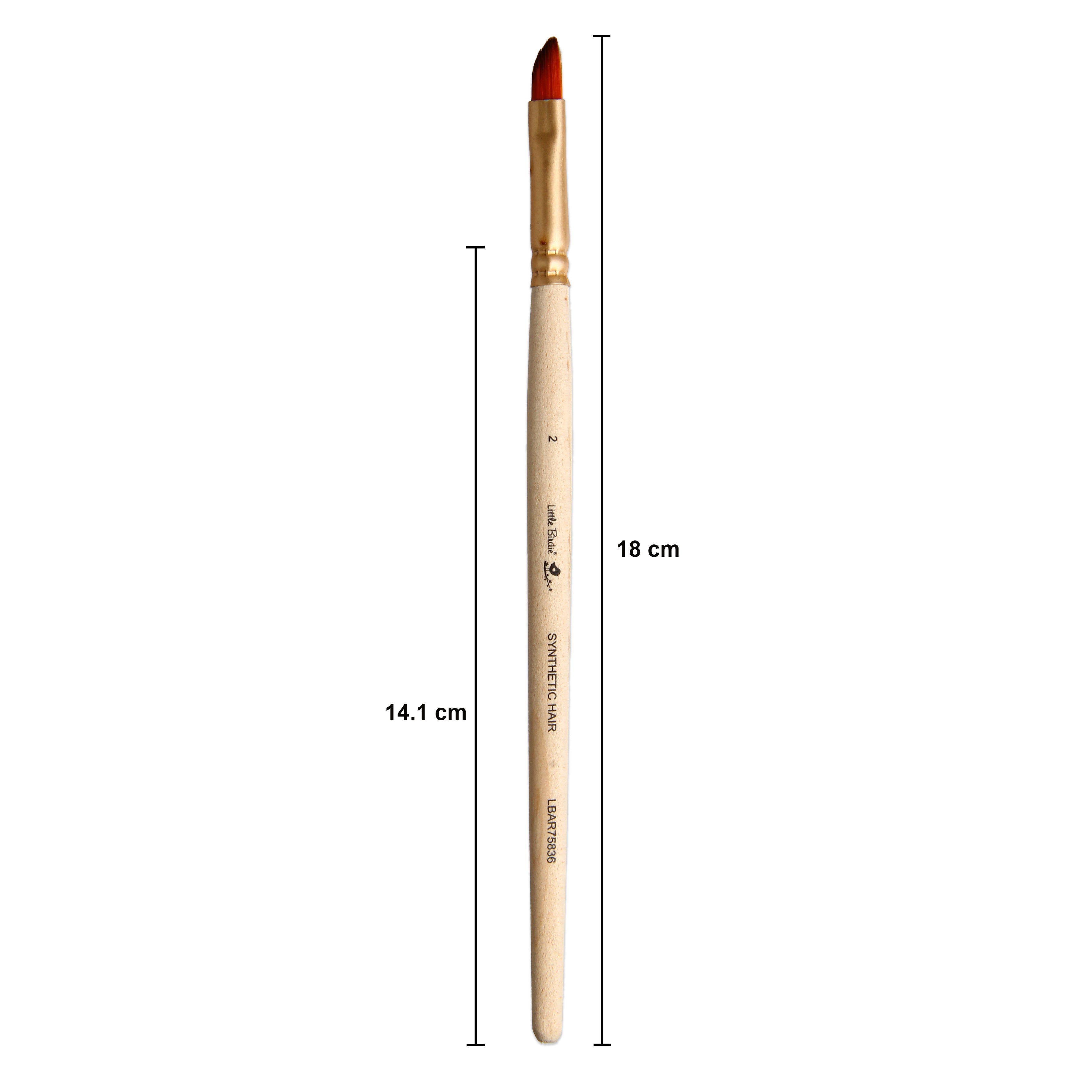 Dagger Brush Synthetic Hair Size 2 Handle Length 150mm