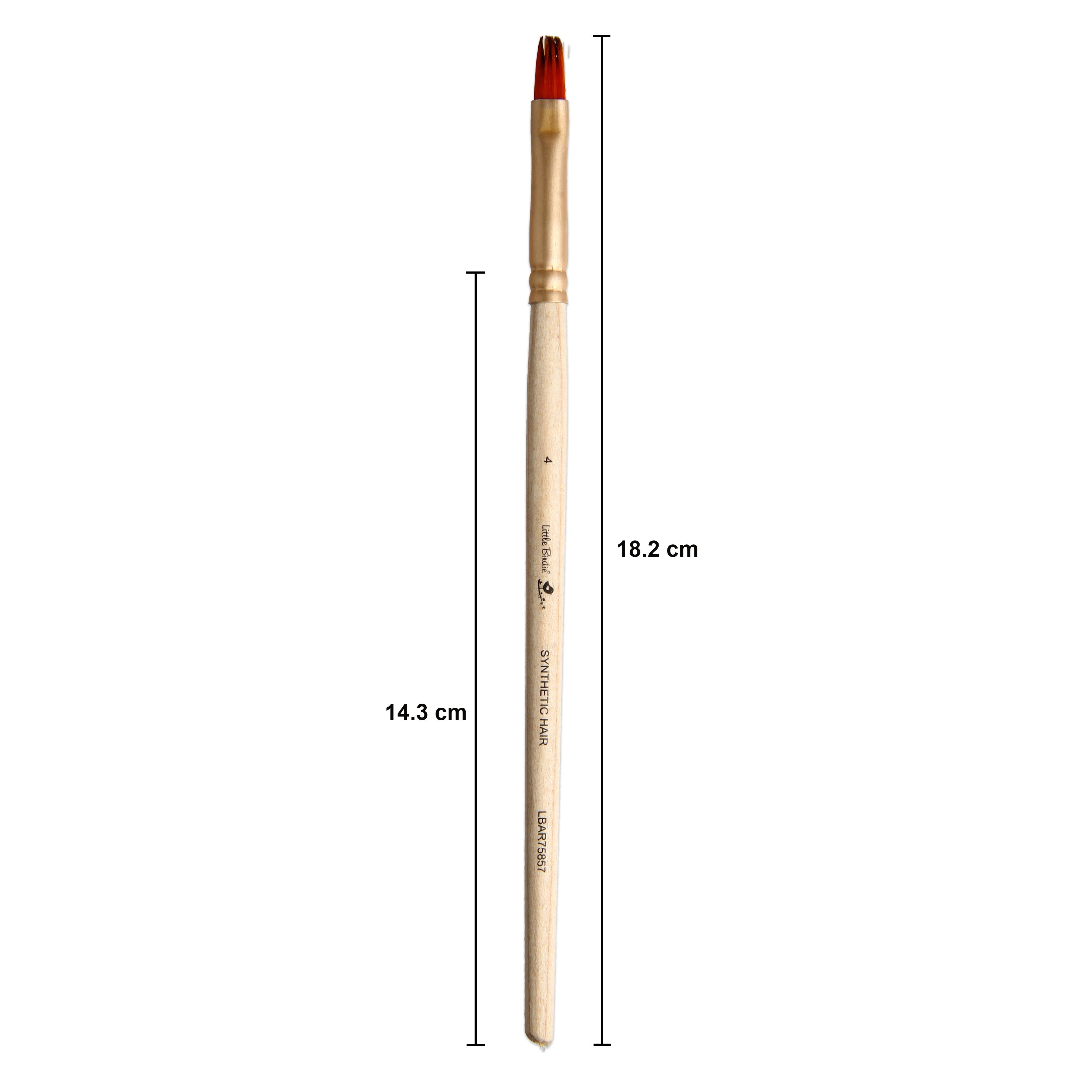 Comb Brush Synthetic Hair Size 4 Handle Length 150mm
