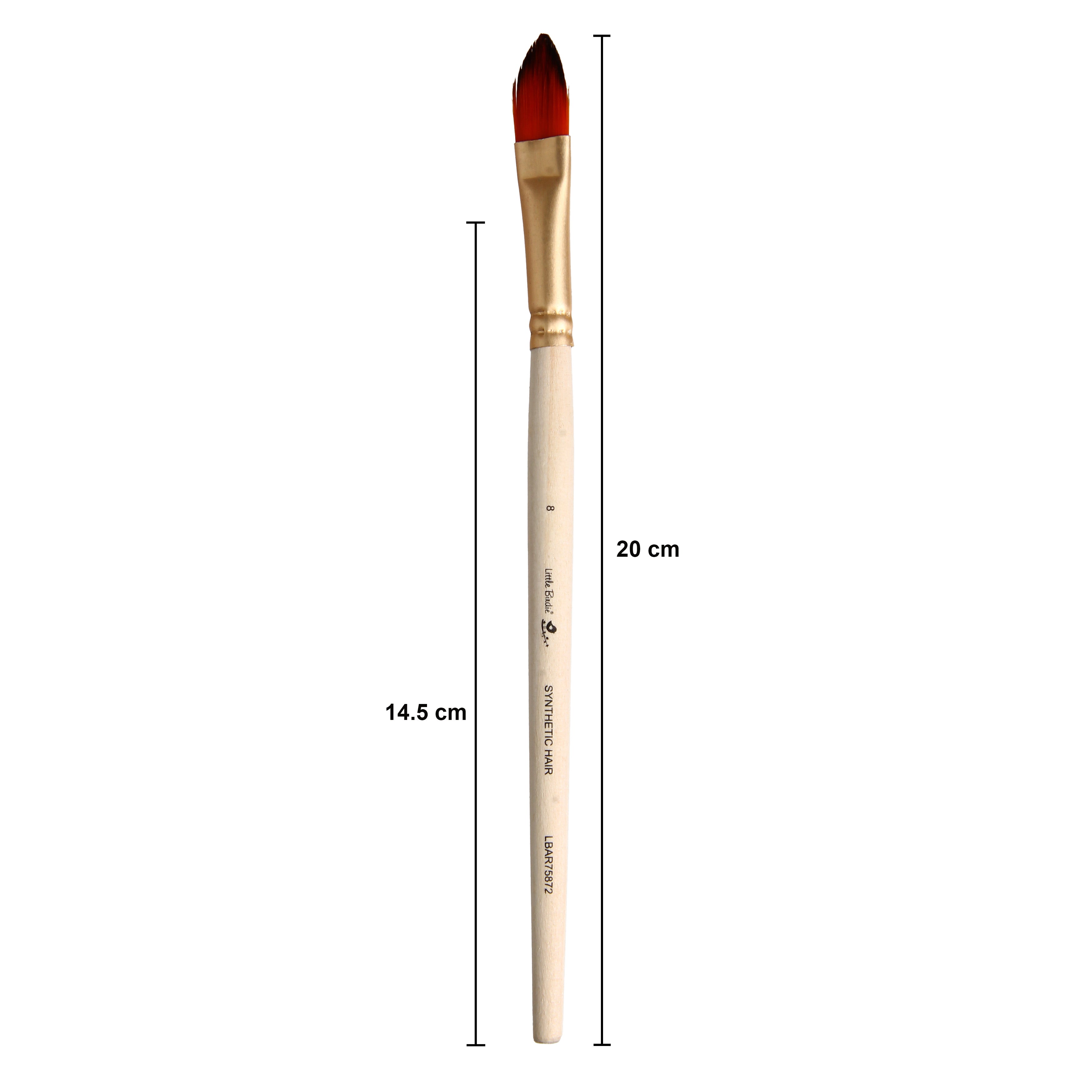 Cat`S Tongue Brush Synthetic Hair Size 8 Handle Length 150mm