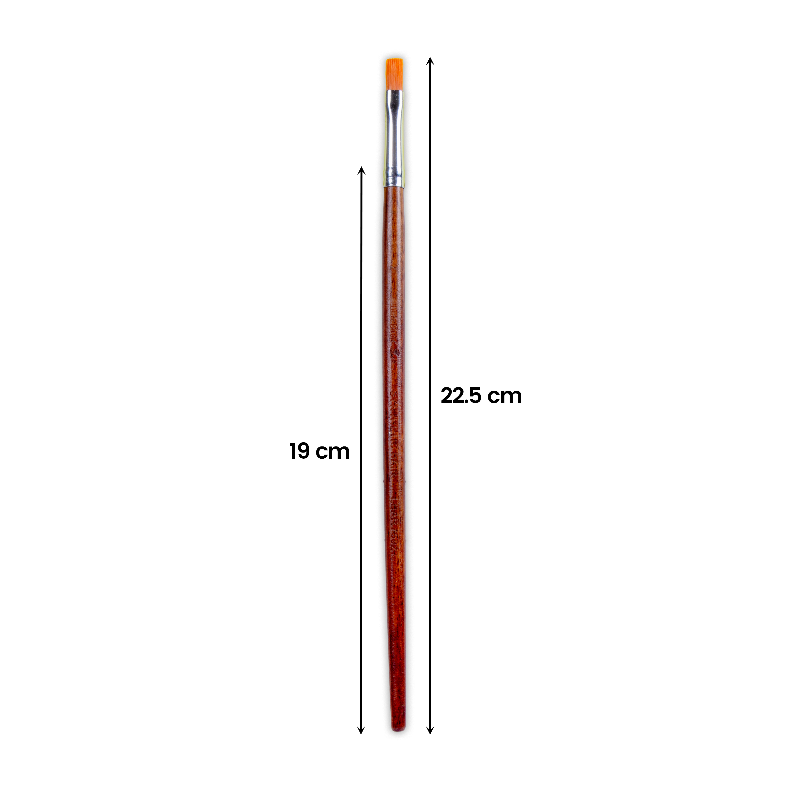 Rosewood Flat Brush Synthetic Hair Handle Length 200mm Size 2 1 pc