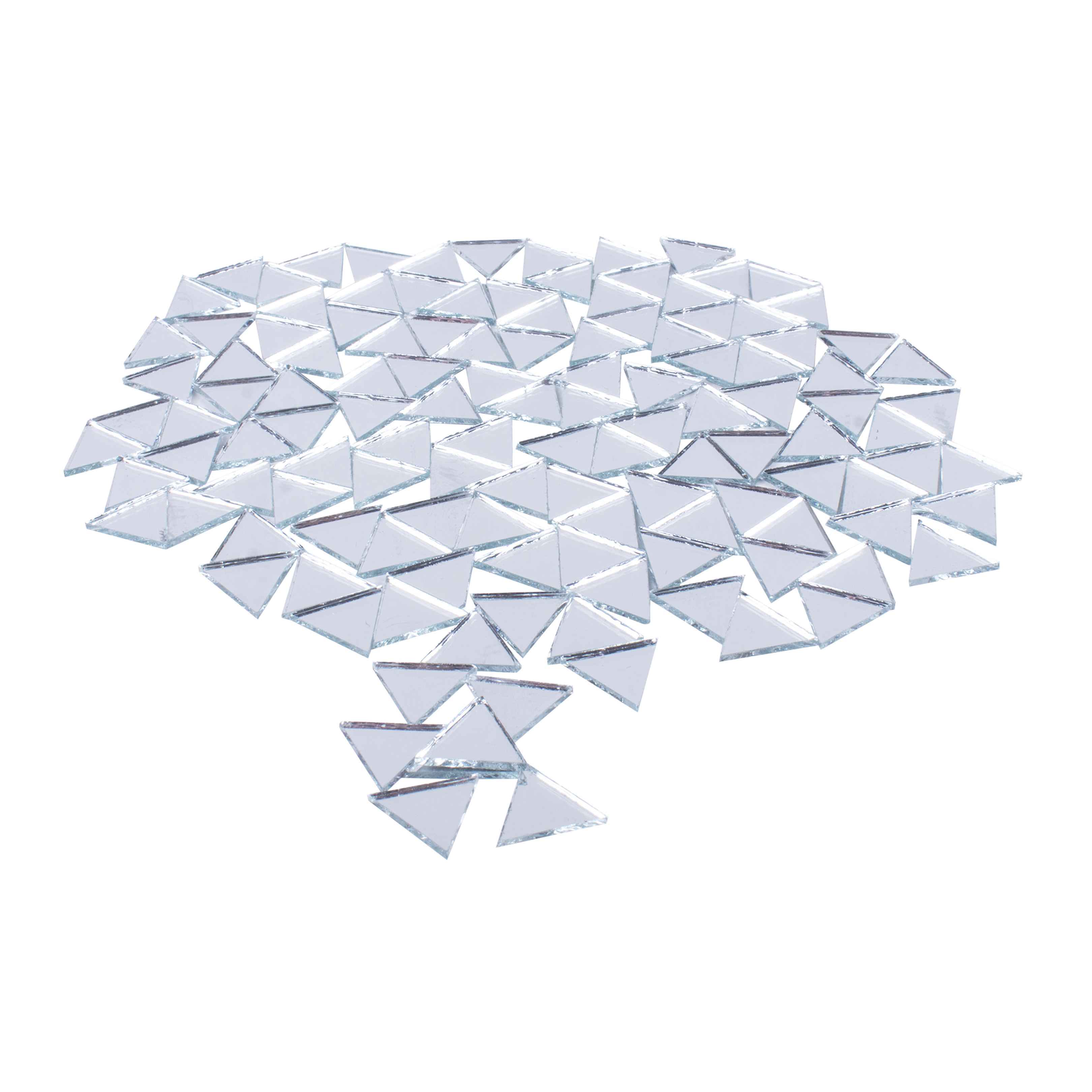 Cut Mirror Triangular 12Mm 50Gms Approx 222pc