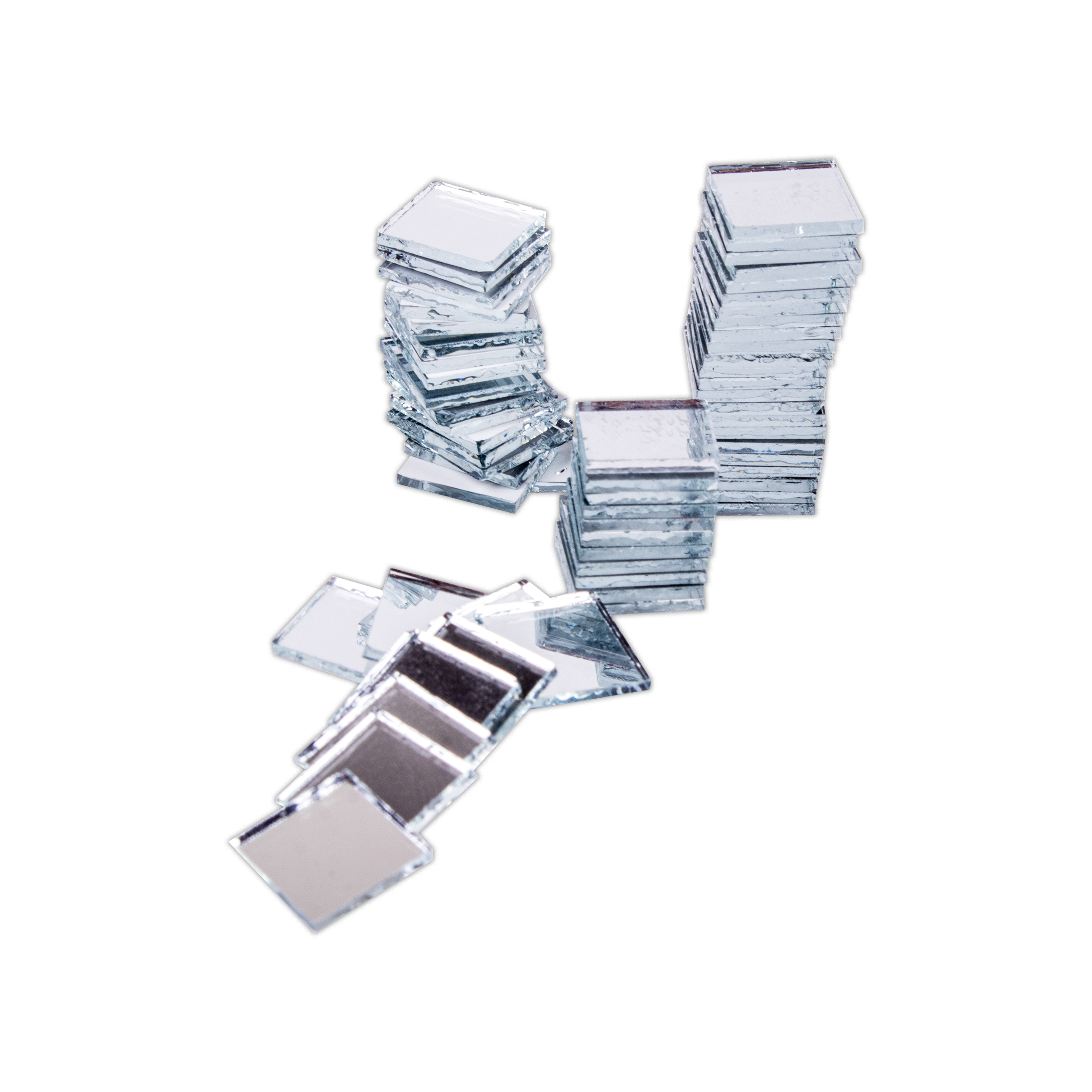 Cut Mirror Square 10Mm 50Gms Approx 182pc