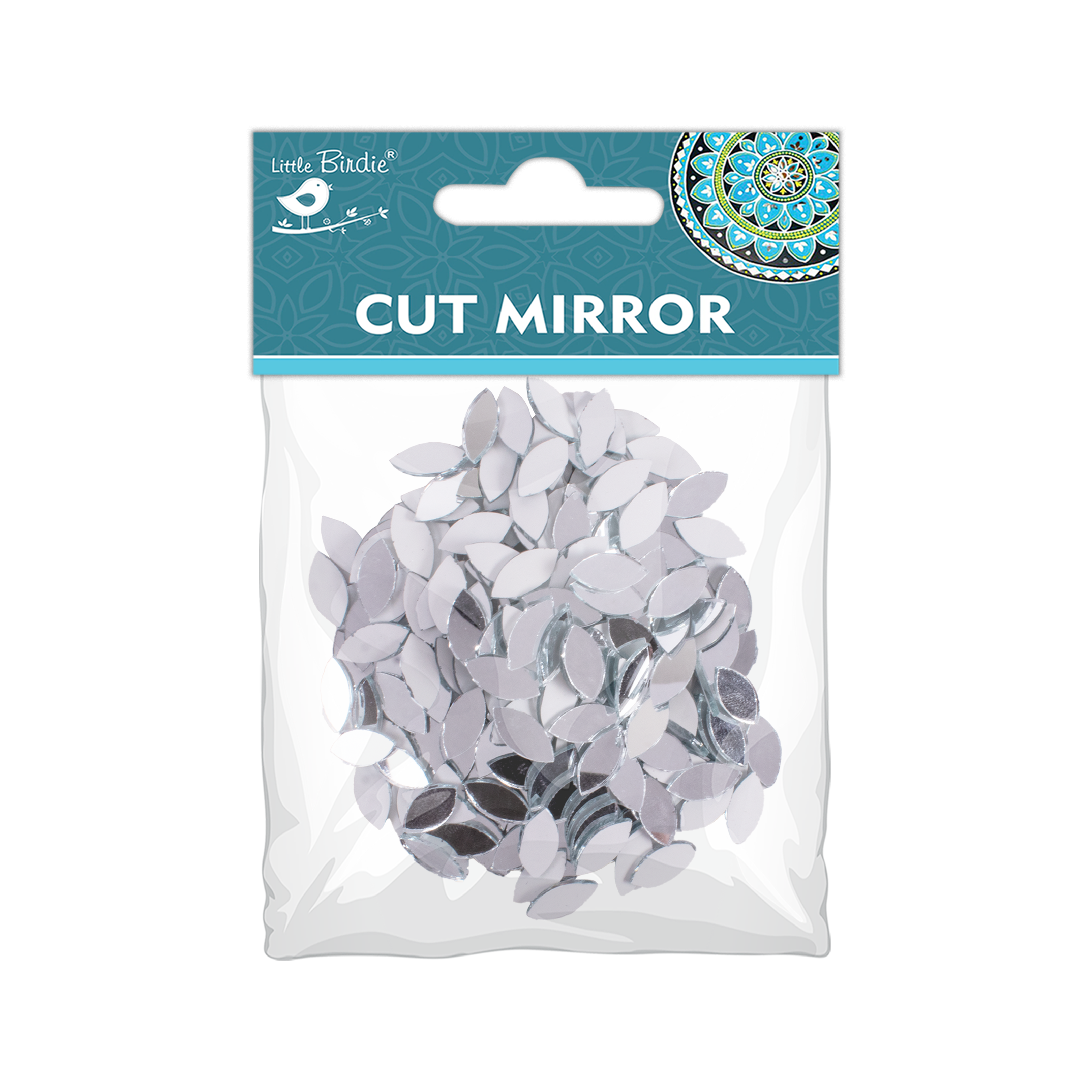 Cut Mirror Leaf 20Mm 50Gms Approx 151pc