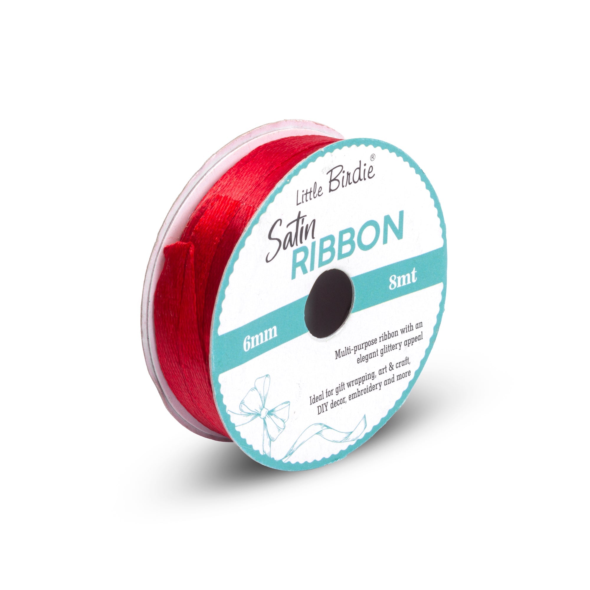 Satin Ribbon | 6mm | Red | 8 Meters - 1 Roll