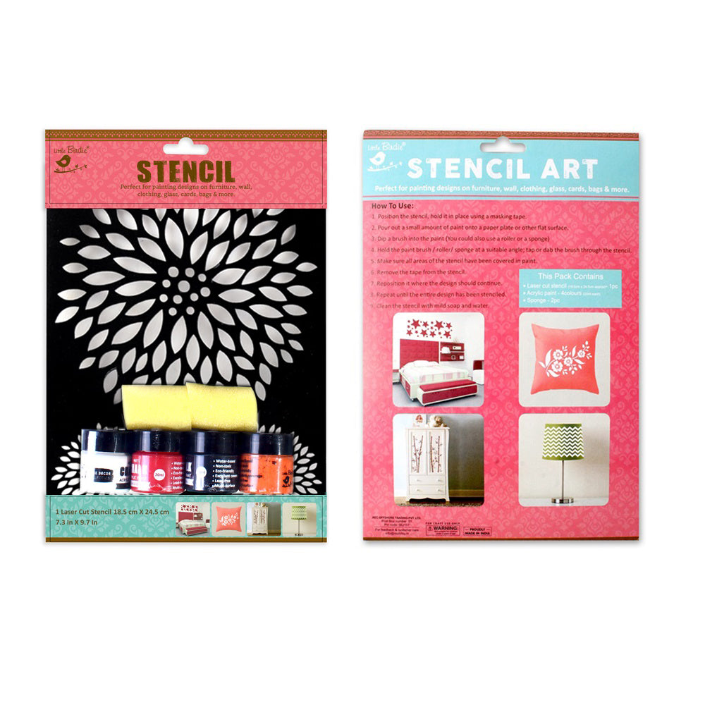 Stencil Art Paint Kit Baroque 18.5 X 24.5cm
