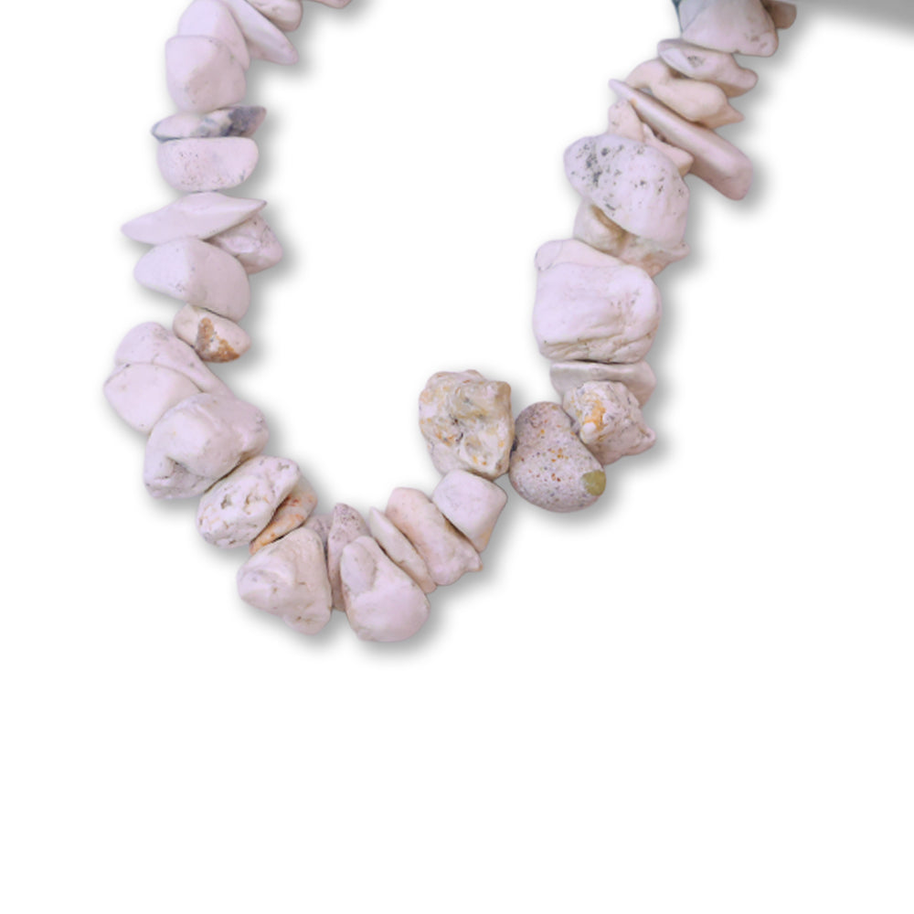 Natural Stone Chip Beads White Approx 15gm