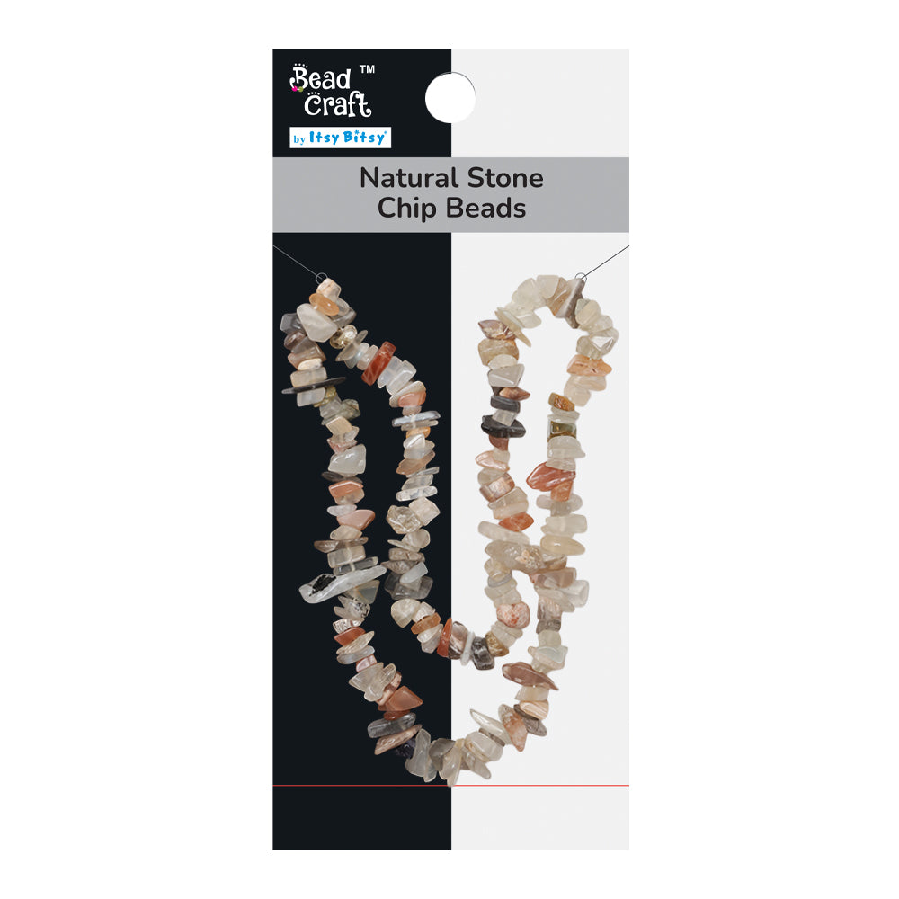 Natural Stone Chip Beads Moonstone Approx 15gm