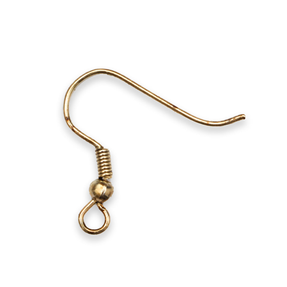 Jewellery Findings Ear Wire Hooks Antique Gold 25 Gm