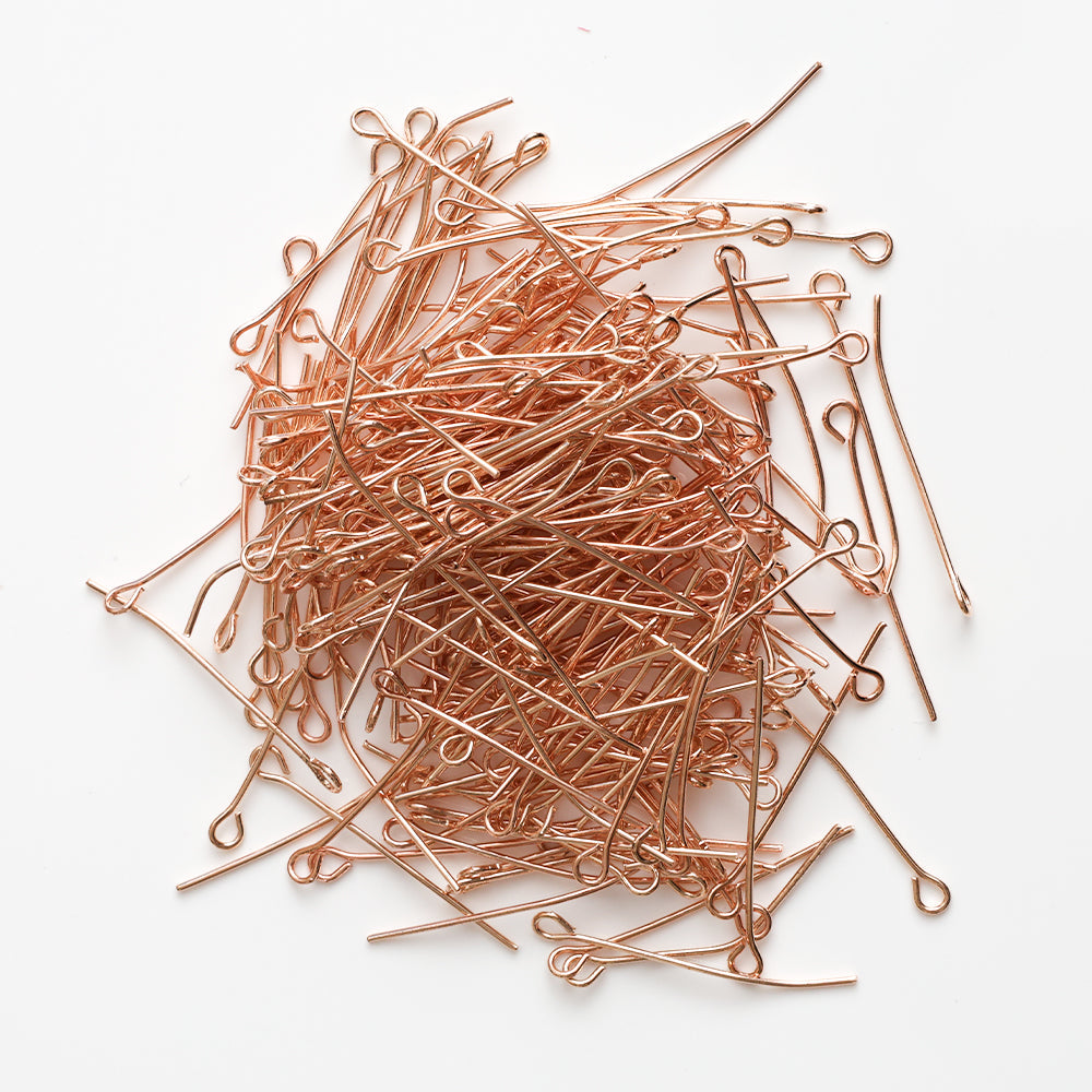 Jewellery Findings Eye Pin 30Mm Rose Gold 25 Gm