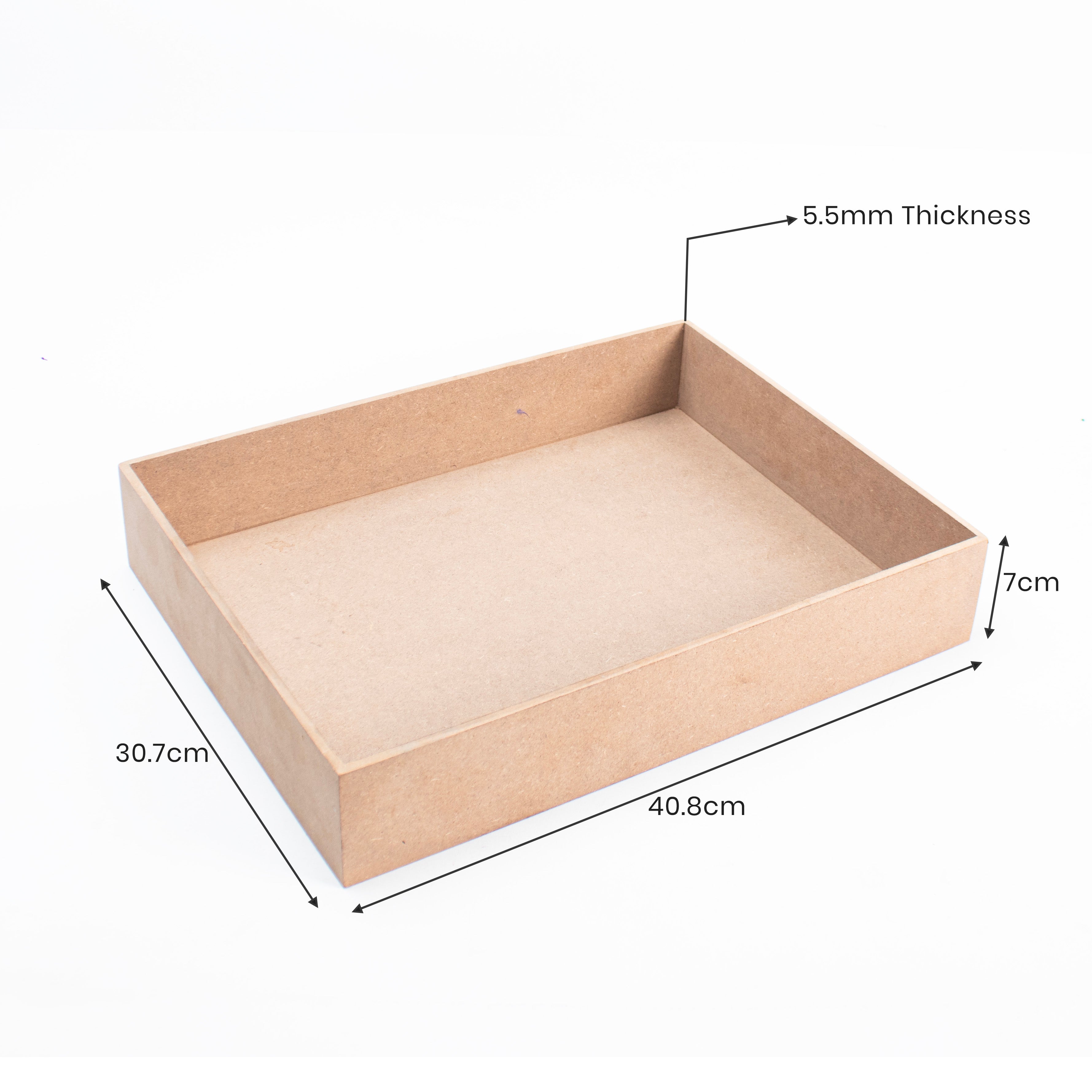 MDF Organizer Tray Approx L40.8 X W30.7 X D7cm 5.5mm Thick 1pc