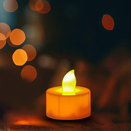 LED Tea Light Candle With Battery Set Of 10pc