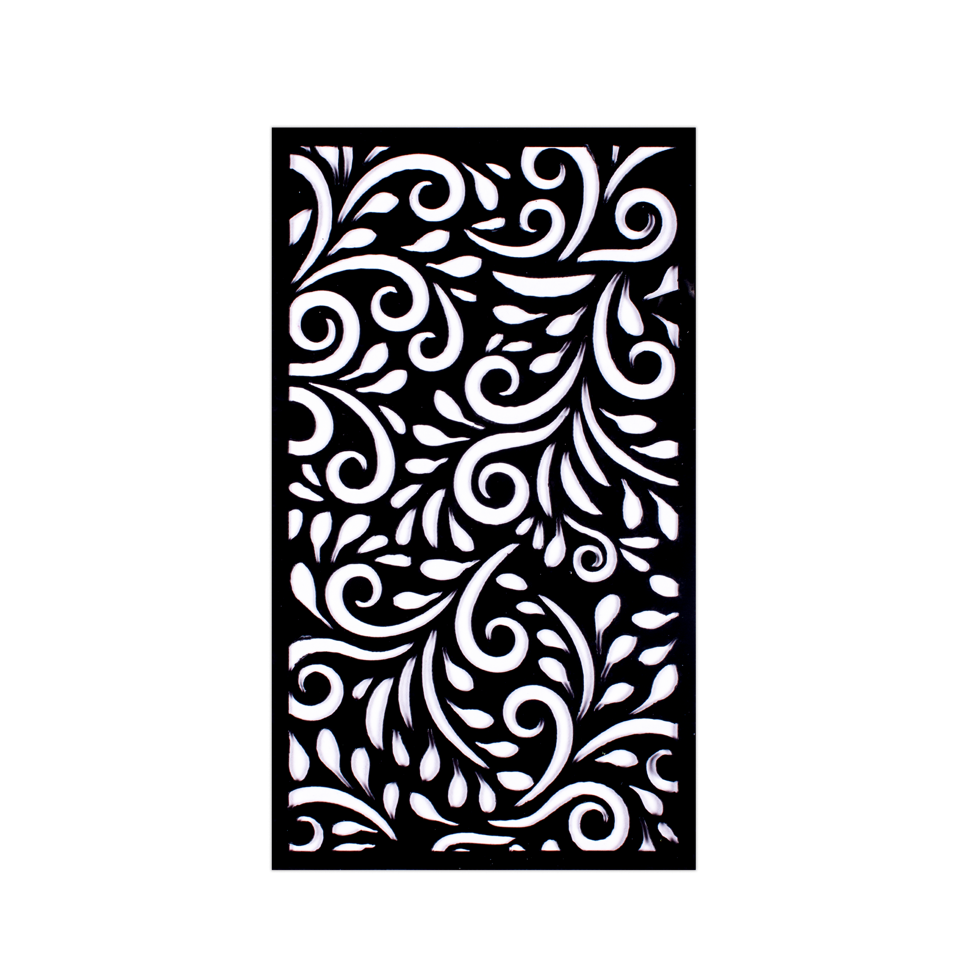 Stencil Leaf Curls 4in x 7in 1pc